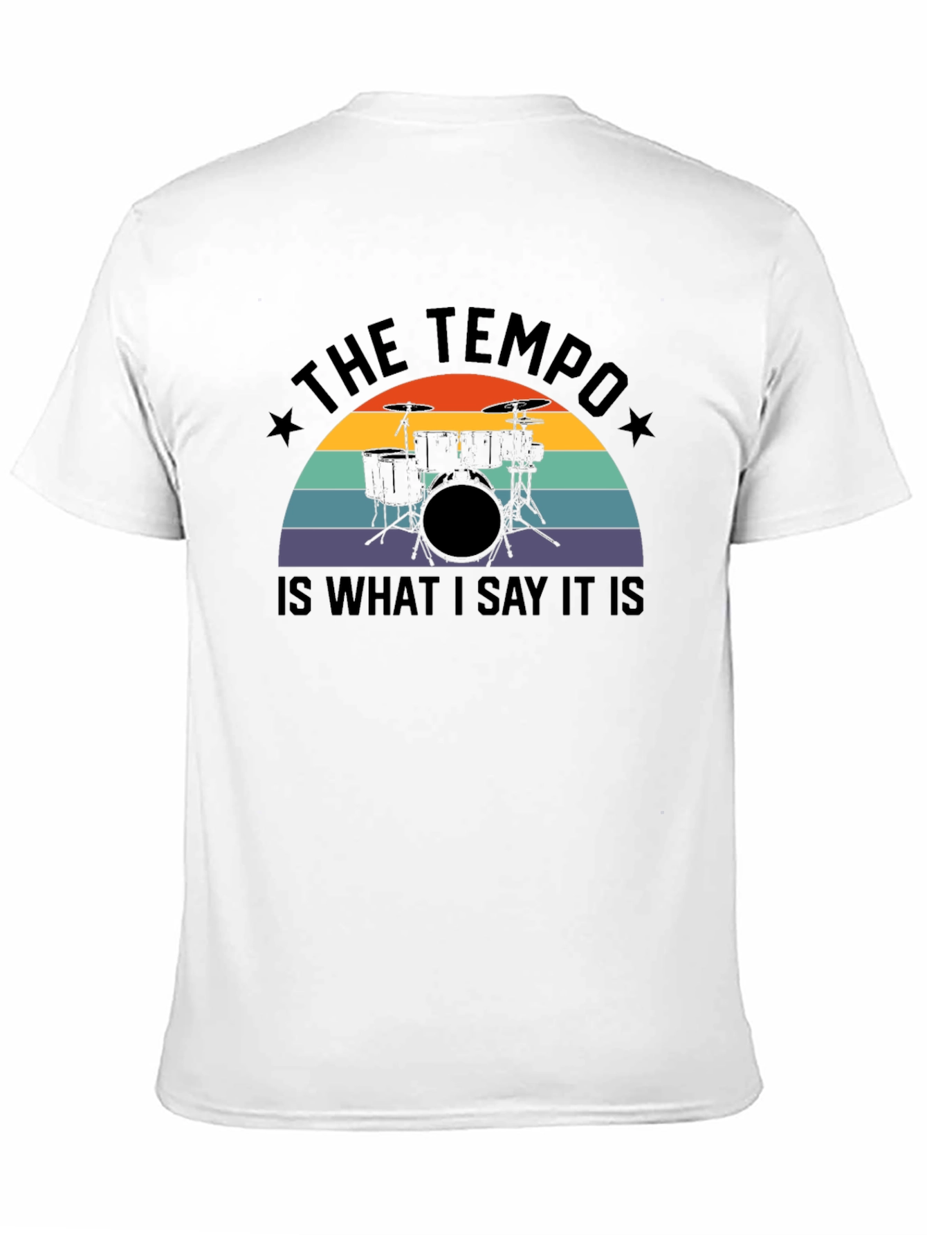 Tempo Drummer Graphic Tee - Black Cotton Blend
