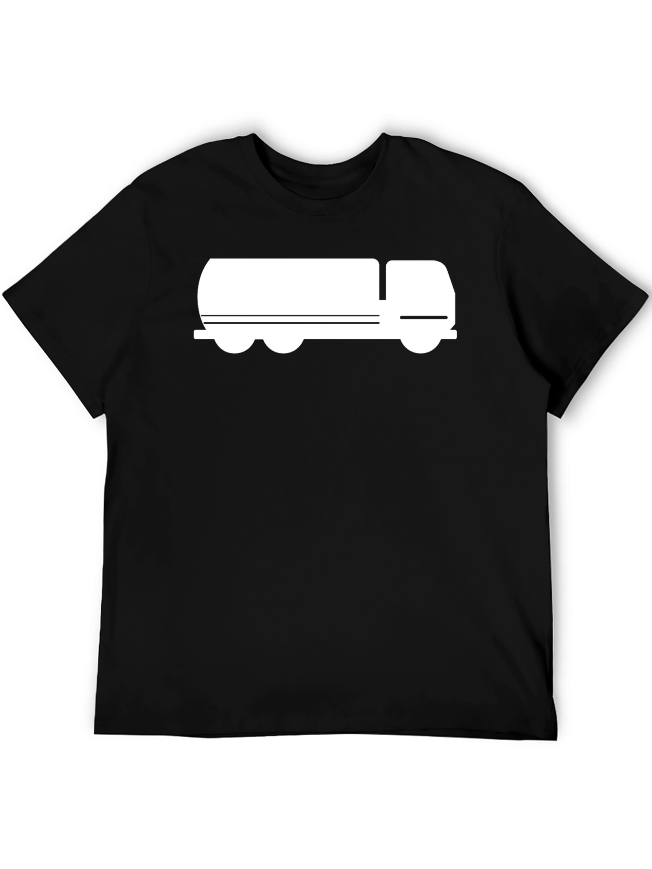 Tanker Truck Graphic Tee - Black Cotton