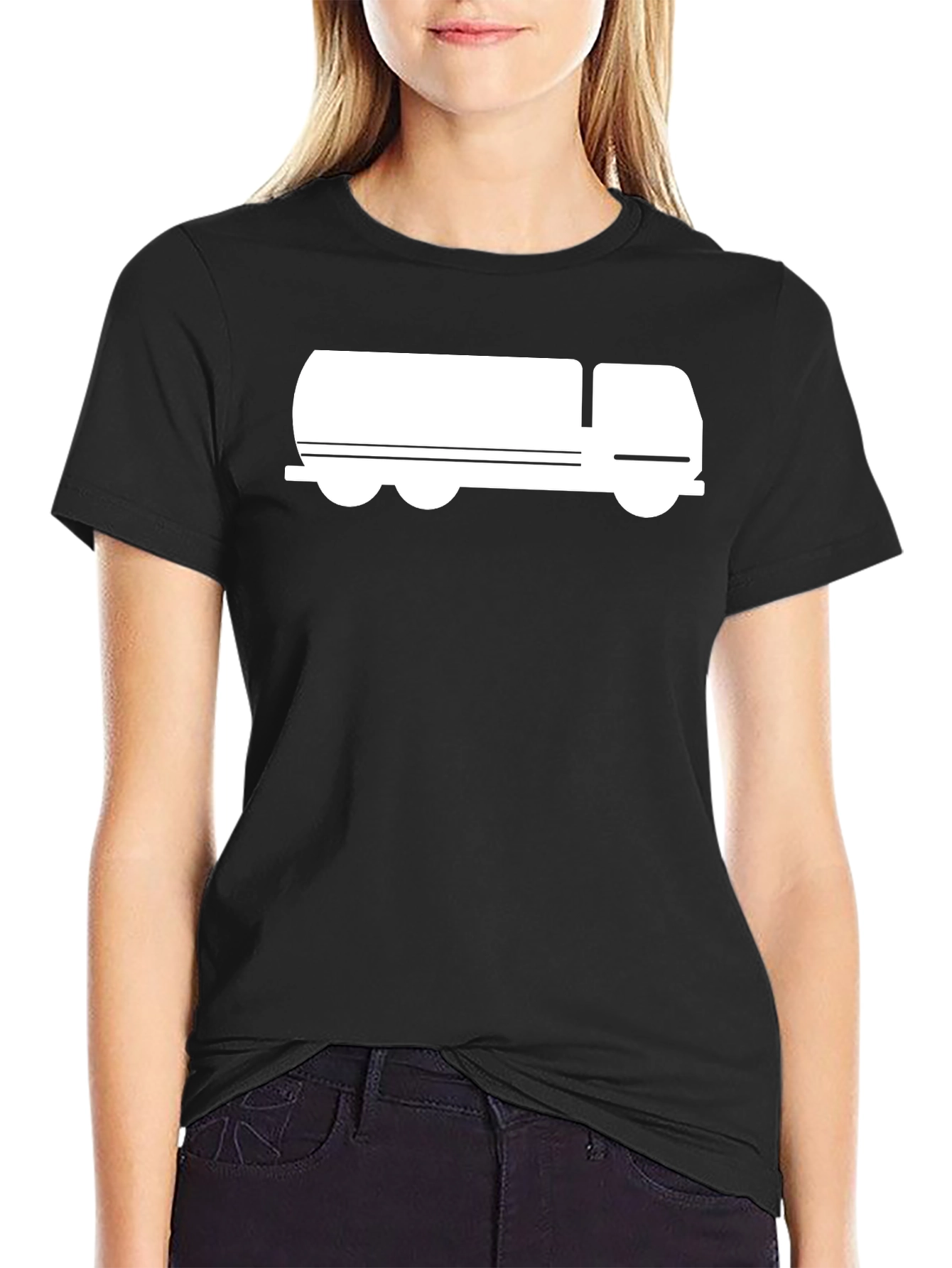 Tanker Truck Graphic Tee - Black Cotton