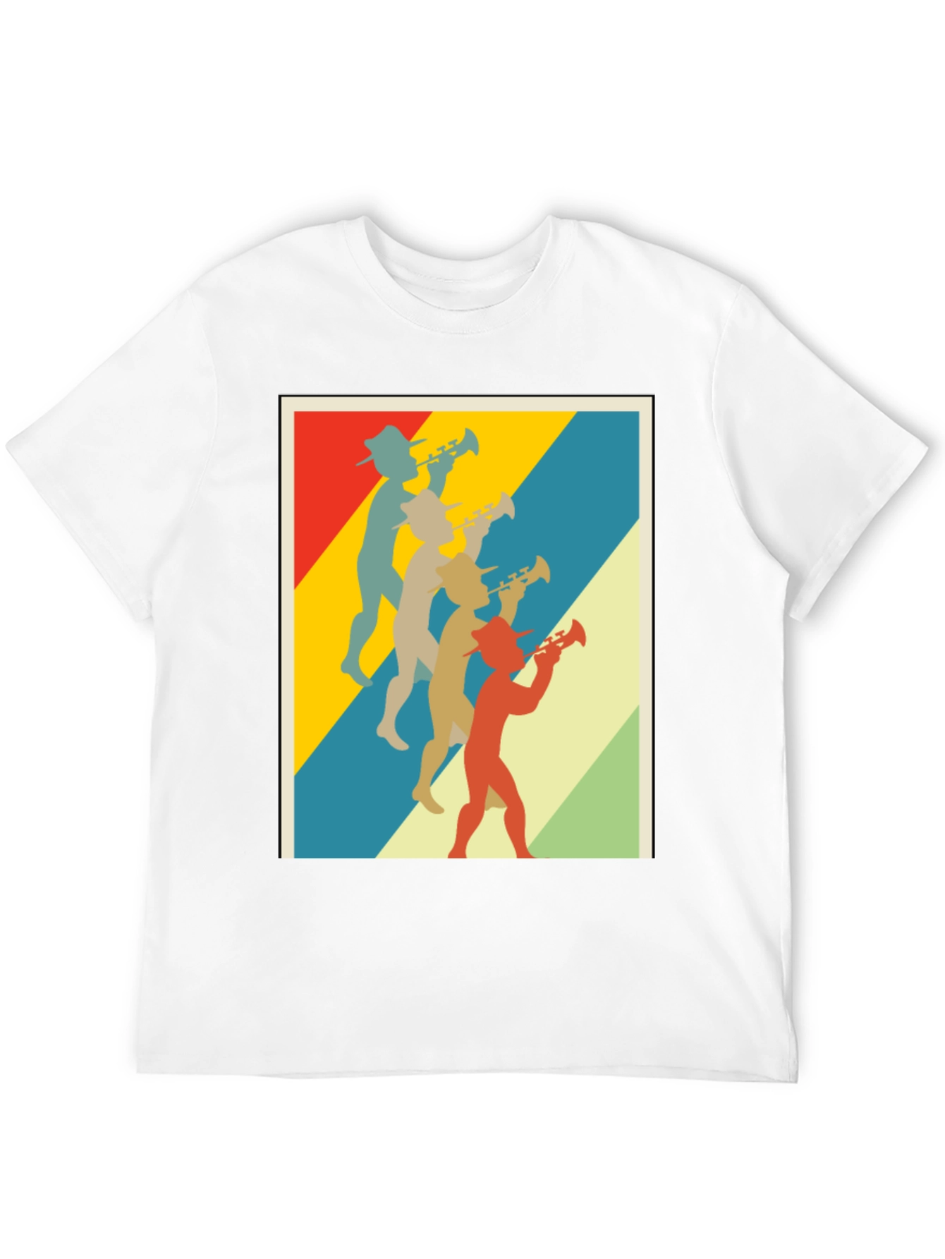 Retro Trumpet Player Graphic T-Shirt