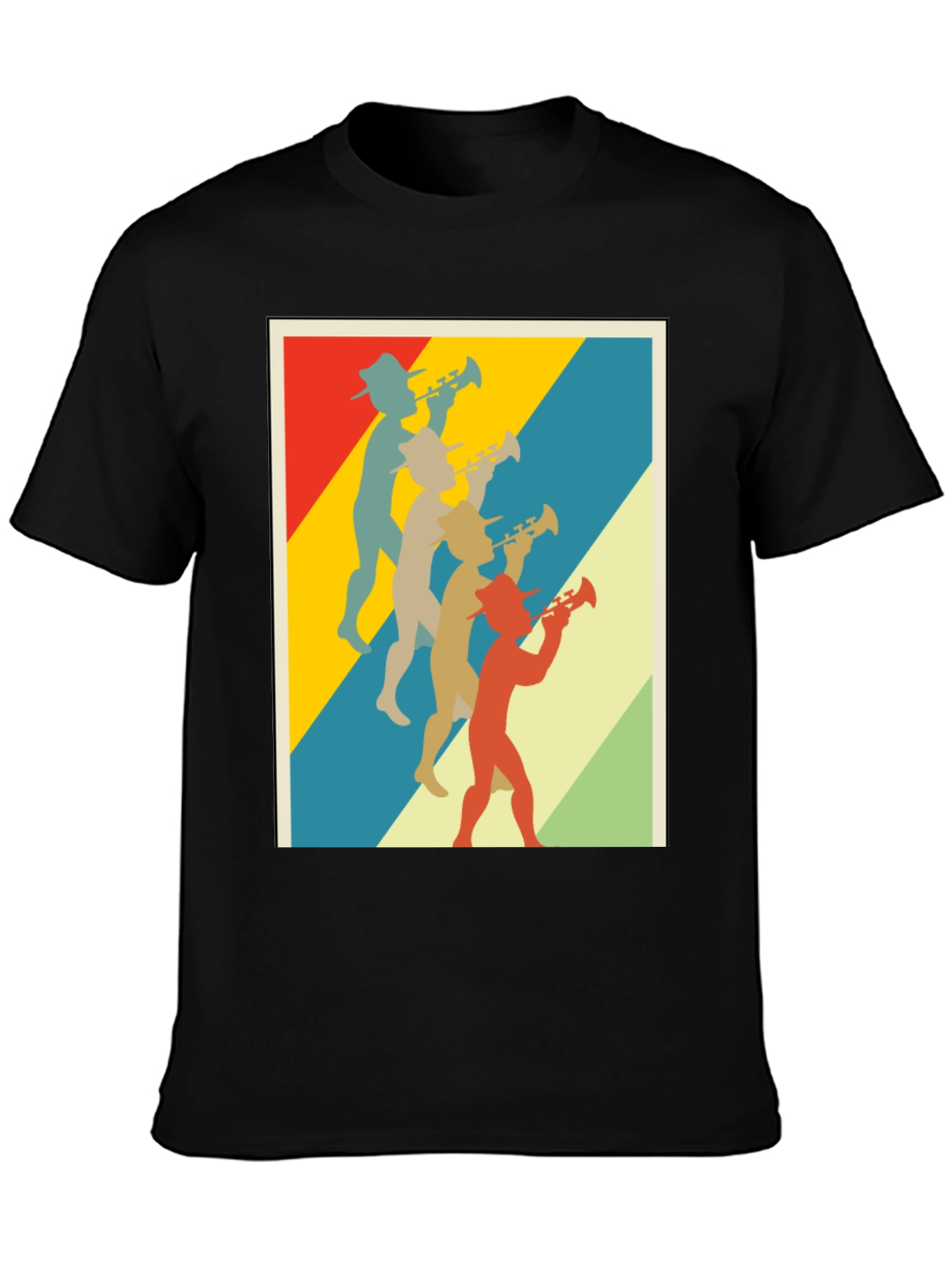 Retro Trumpet Player Graphic T-Shirt