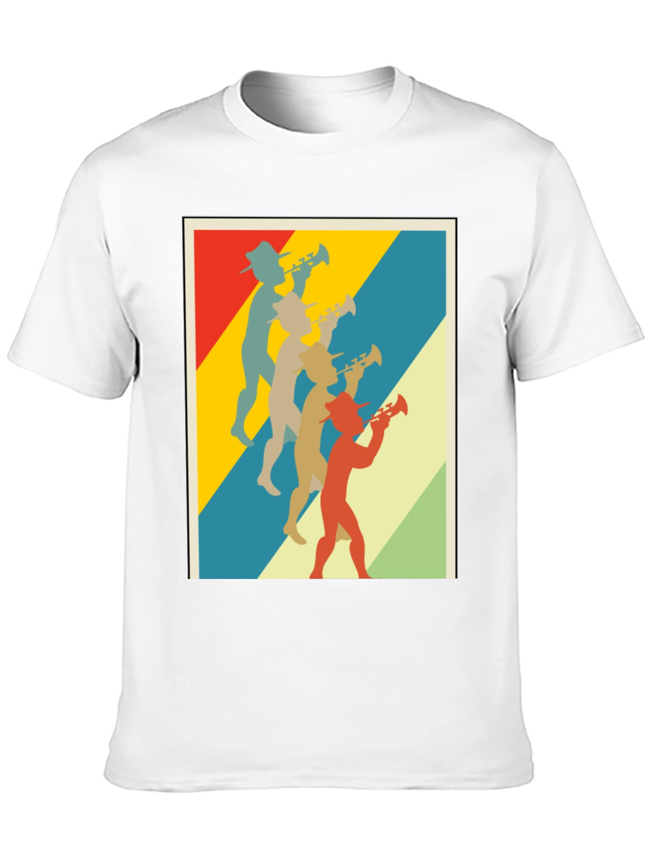 Retro Trumpet Player Graphic T-Shirt