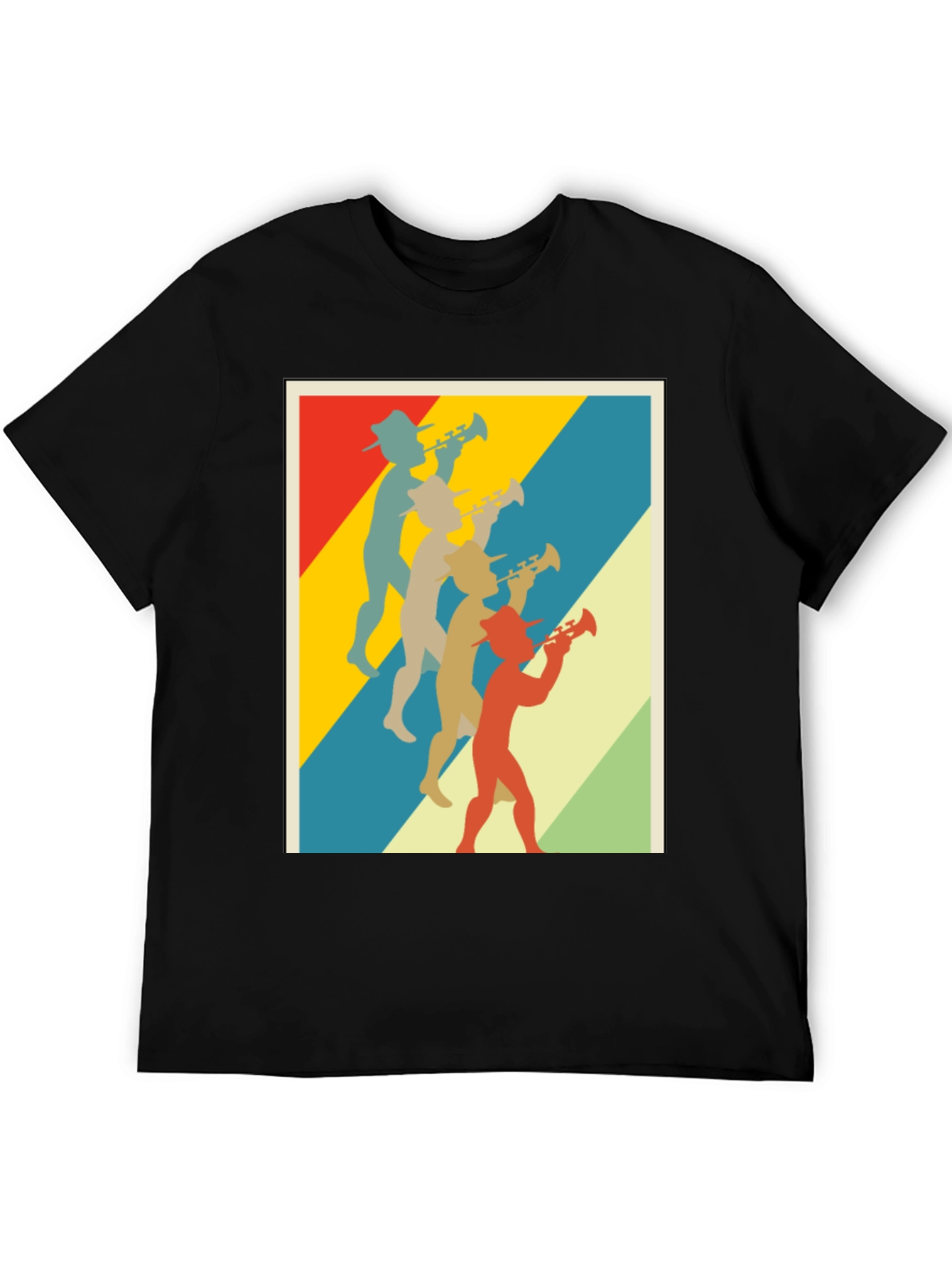 Retro Trumpet Player Graphic T-Shirt