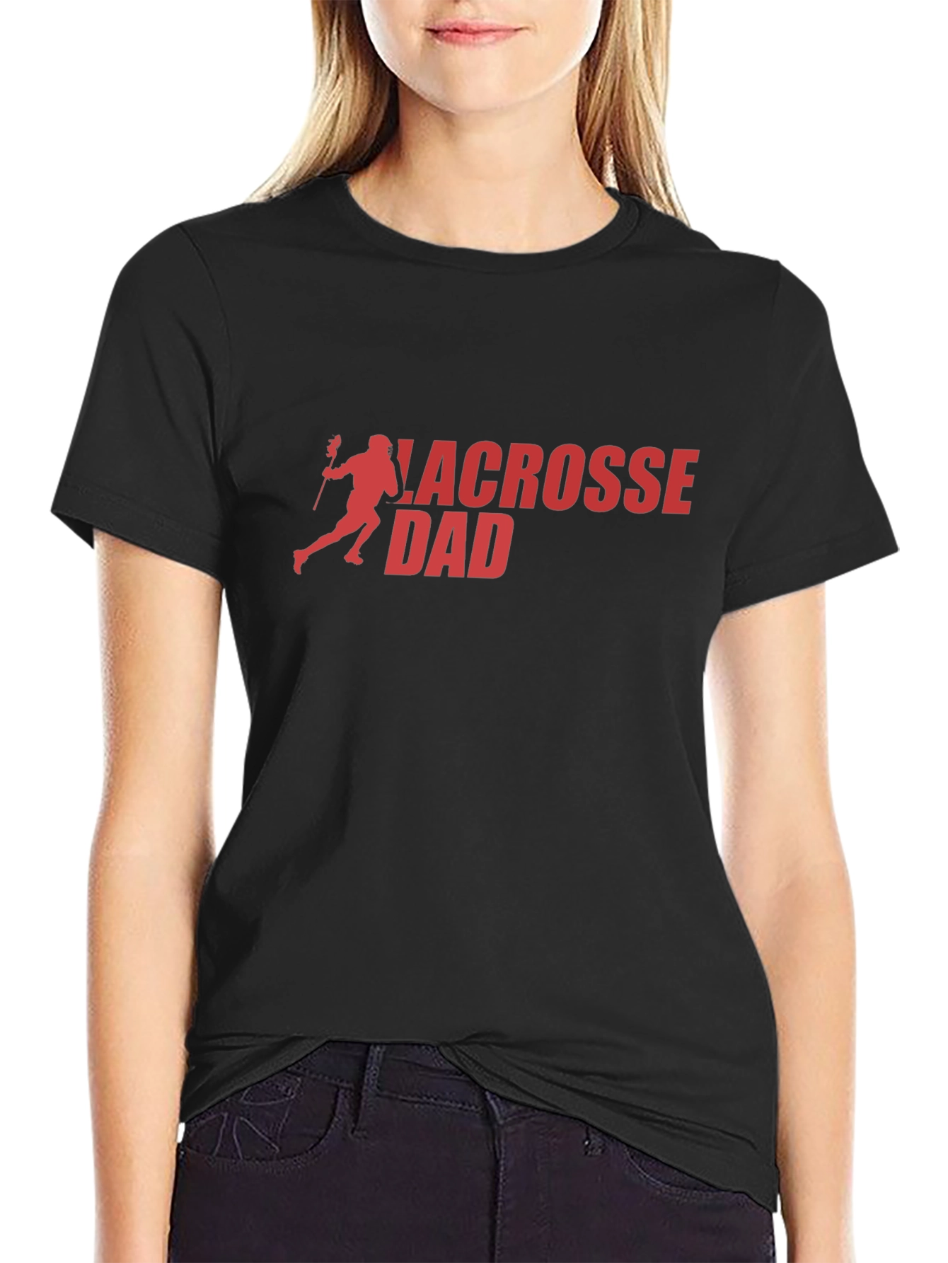 Lacrosse Dad T-Shirt - Black Graphic Tee