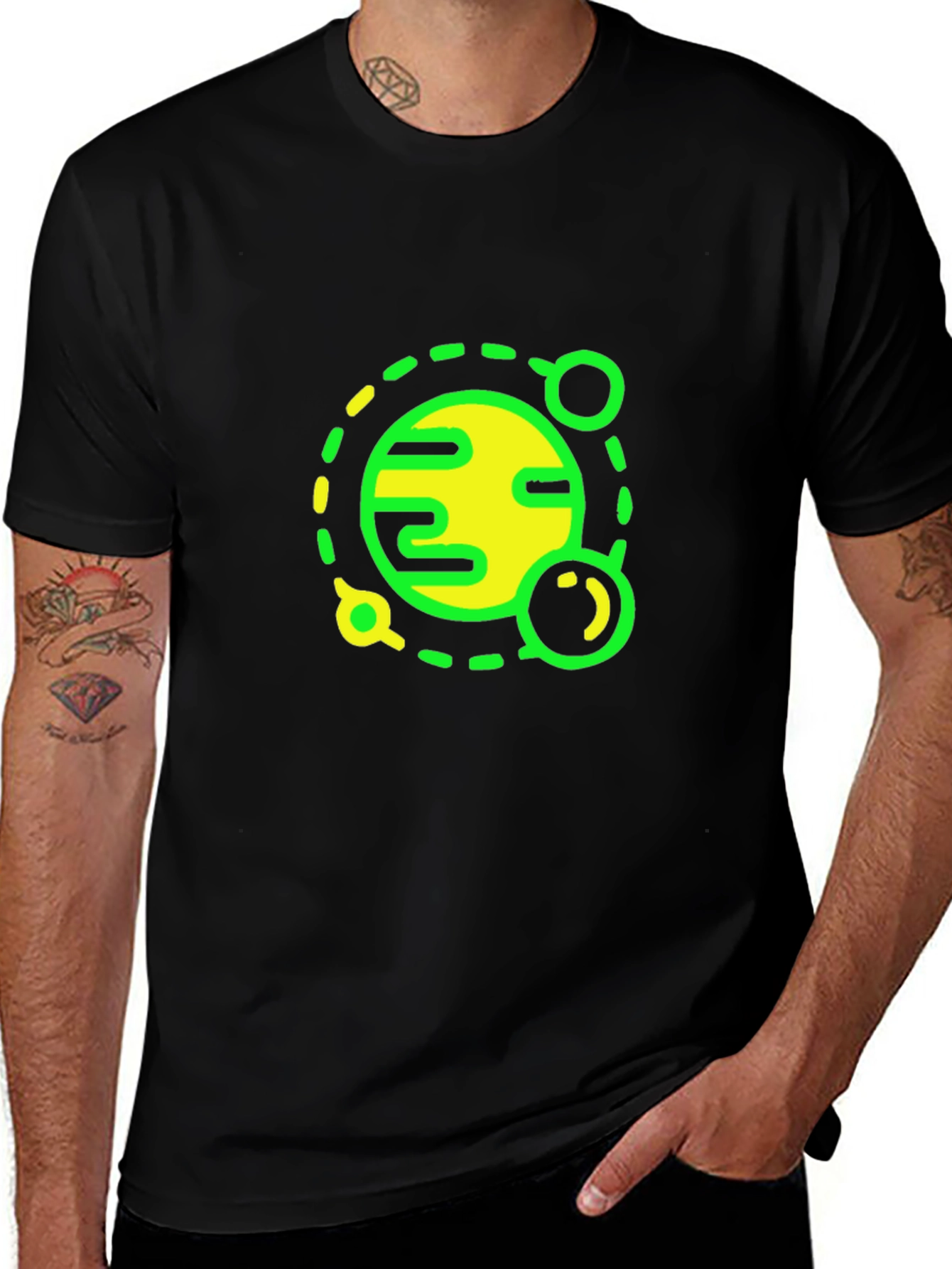 Planet Graphic Black T-Shirt