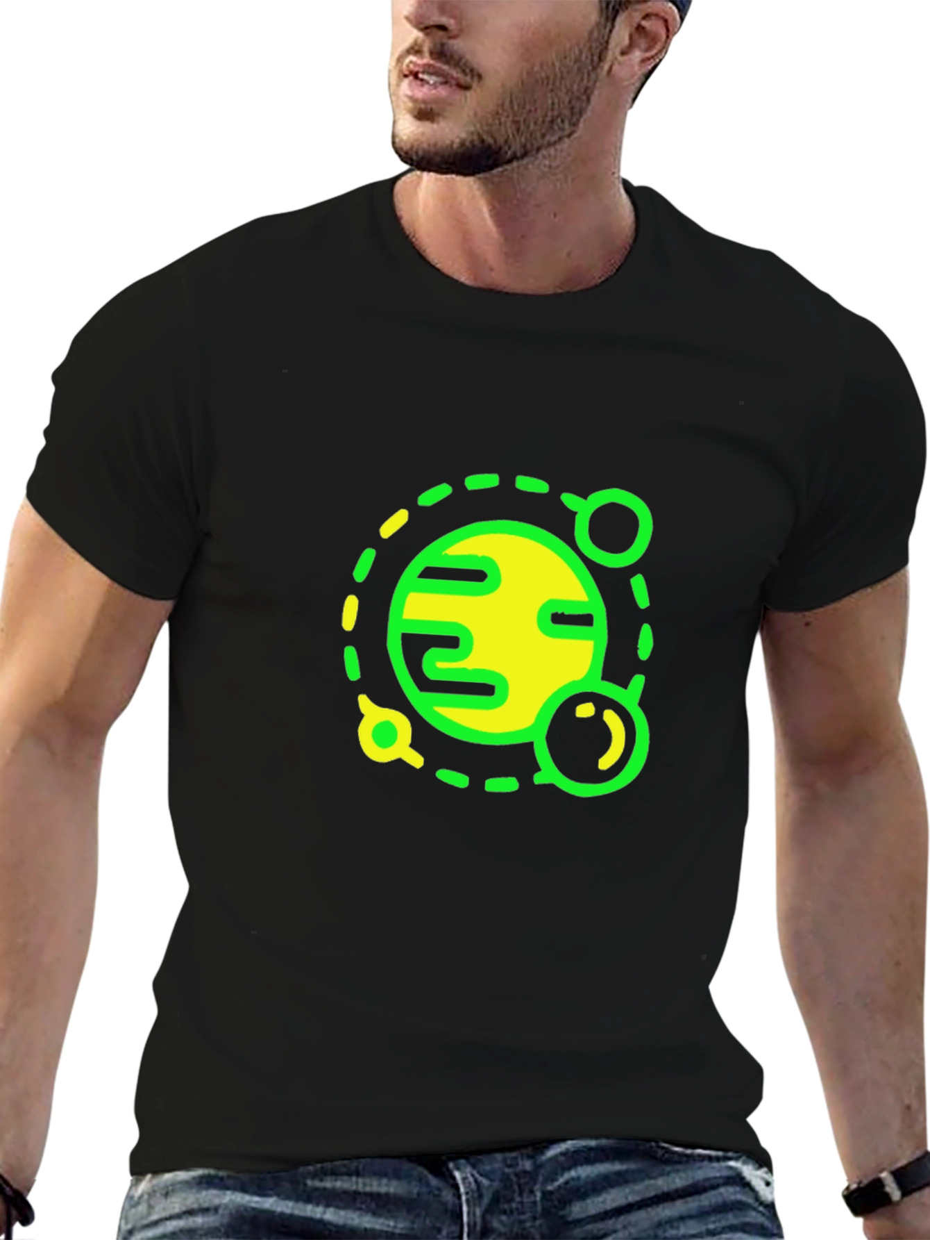 Planet Graphic Black T-Shirt