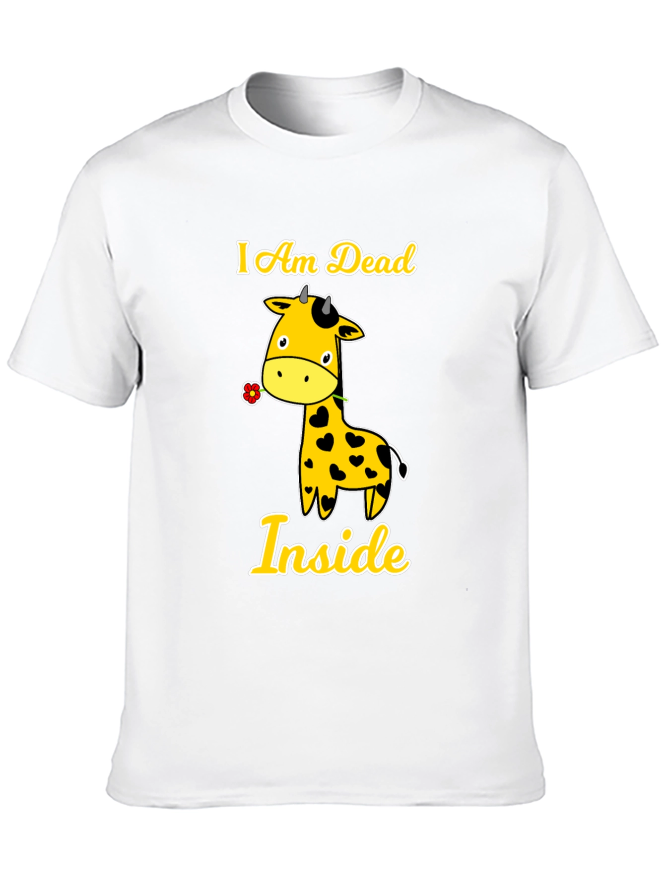I Am Dead Inside Giraffe Graphic Tee - Black