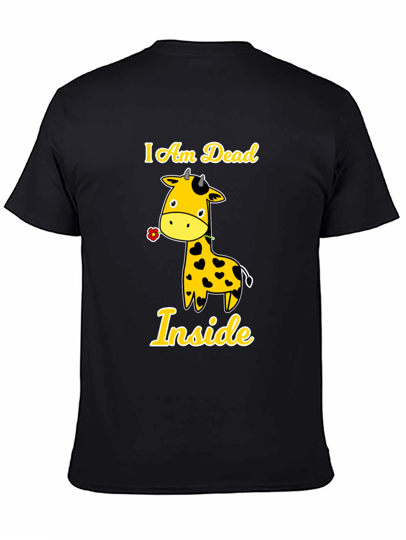 I Am Dead Inside Giraffe Graphic Tee - Black