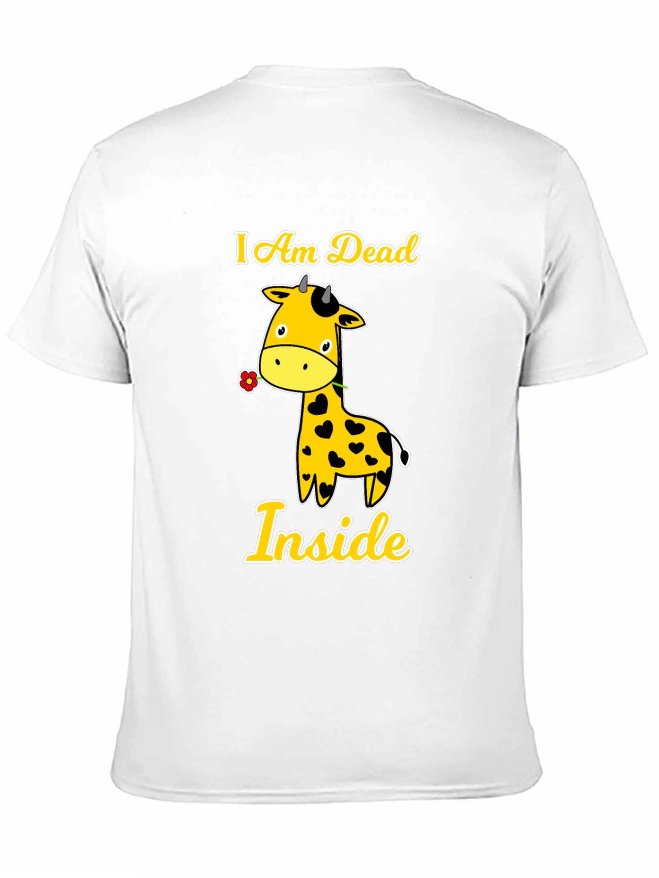 I Am Dead Inside Giraffe Graphic Tee - Black