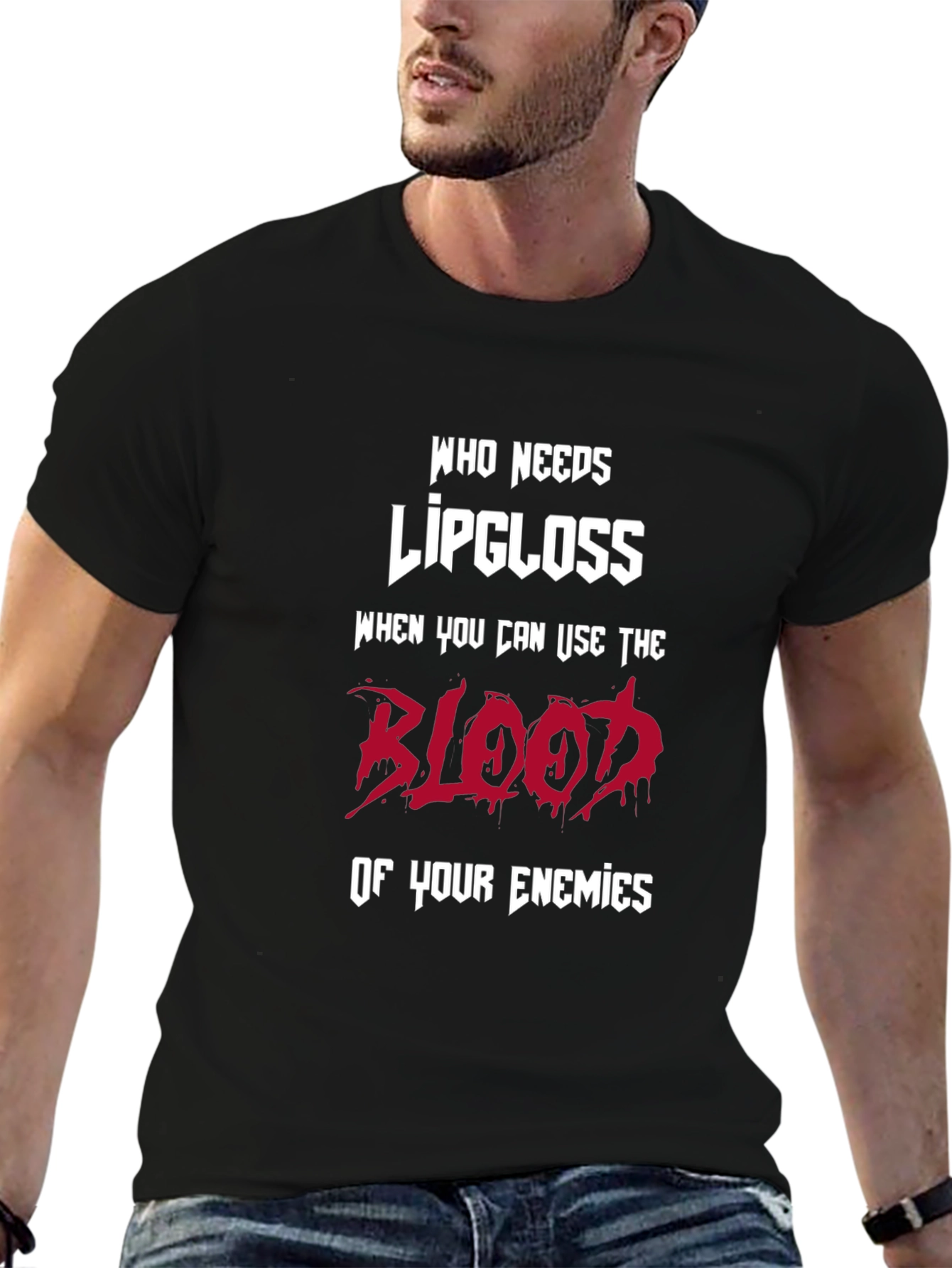Humorous Graphic T-Shirt: Blood of Enemies