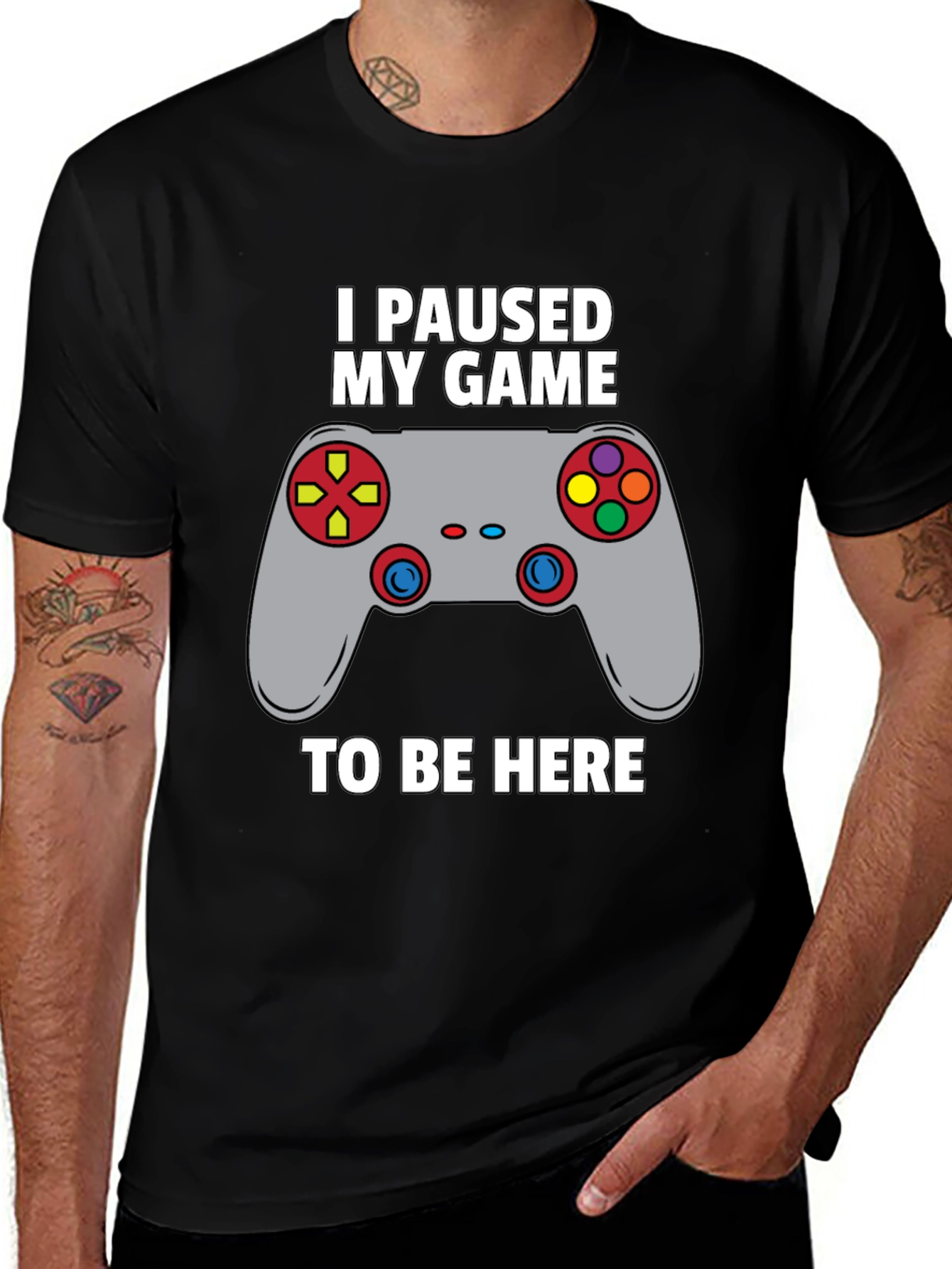 I Paused My Game to Be Here Gamer T-Shirt