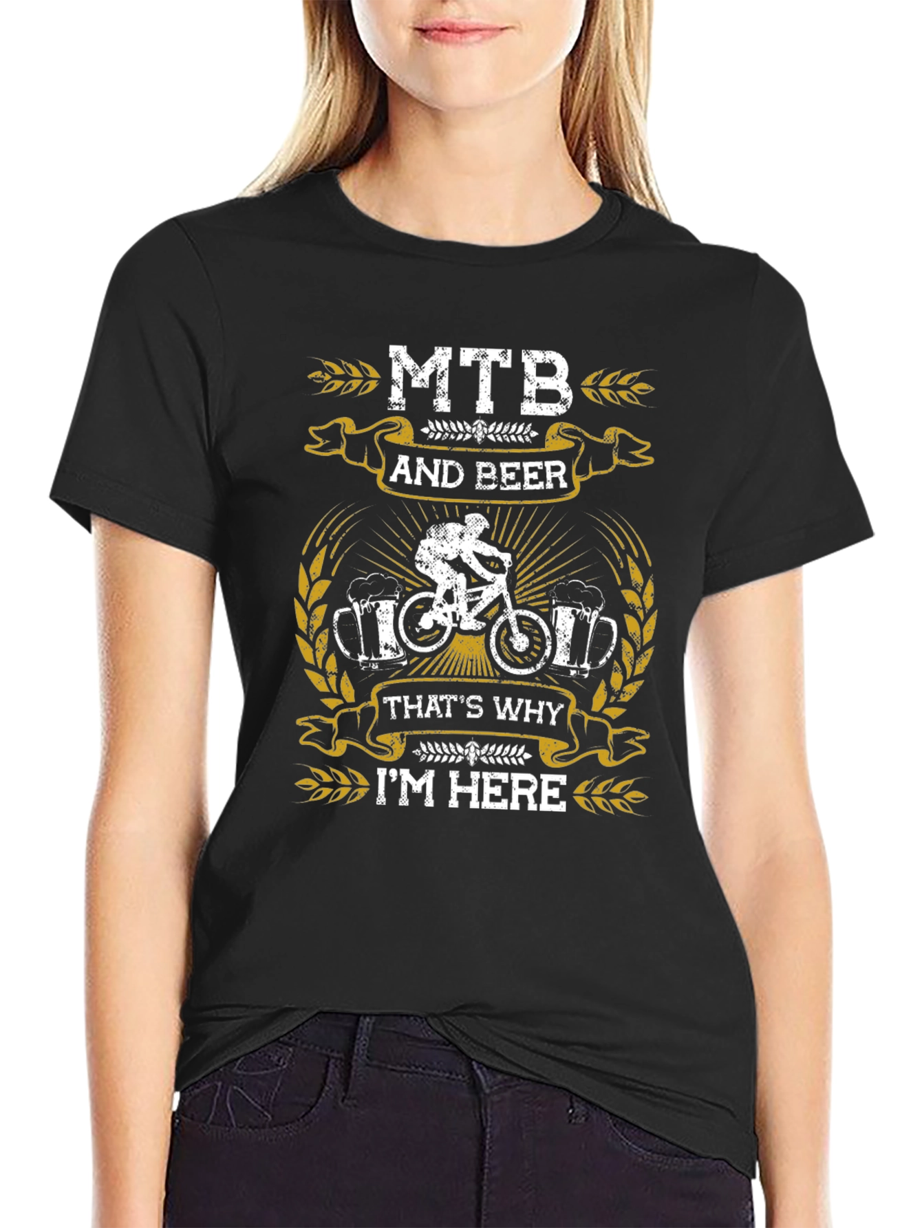 MTB and Beer Graphic T-Shirt