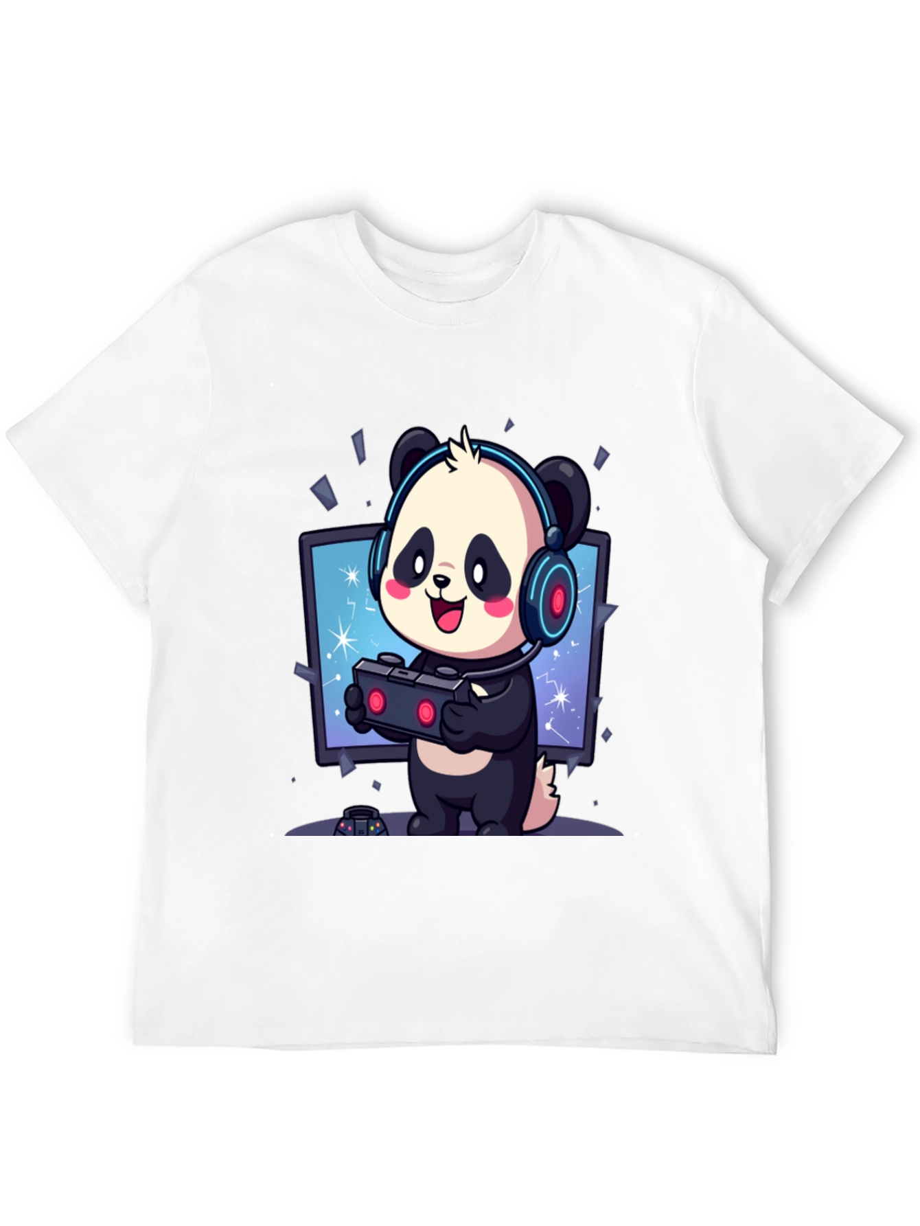 Gamer Panda T-Shirt - Cute Gaming Tee
