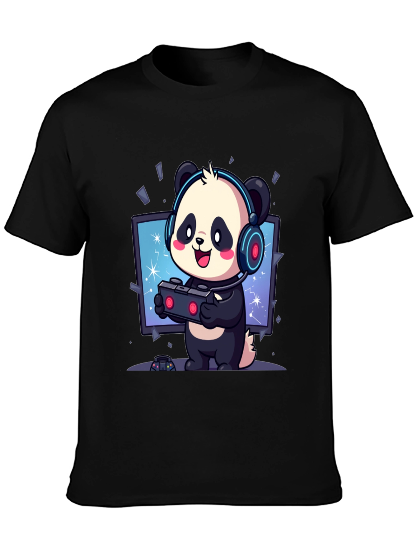 Gamer Panda T-Shirt - Cute Gaming Tee