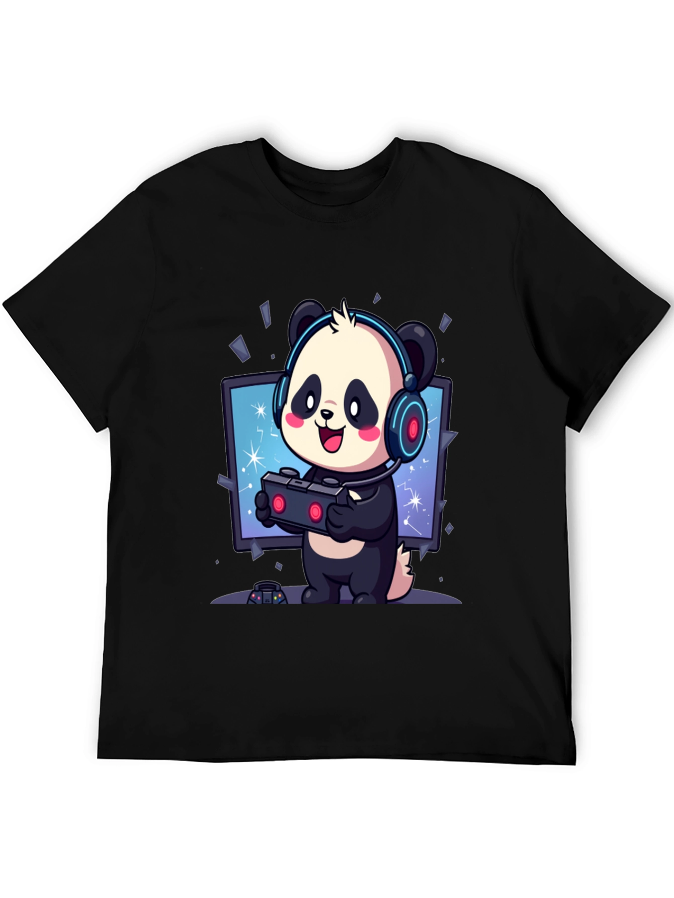 Gamer Panda T-Shirt - Cute Gaming Tee