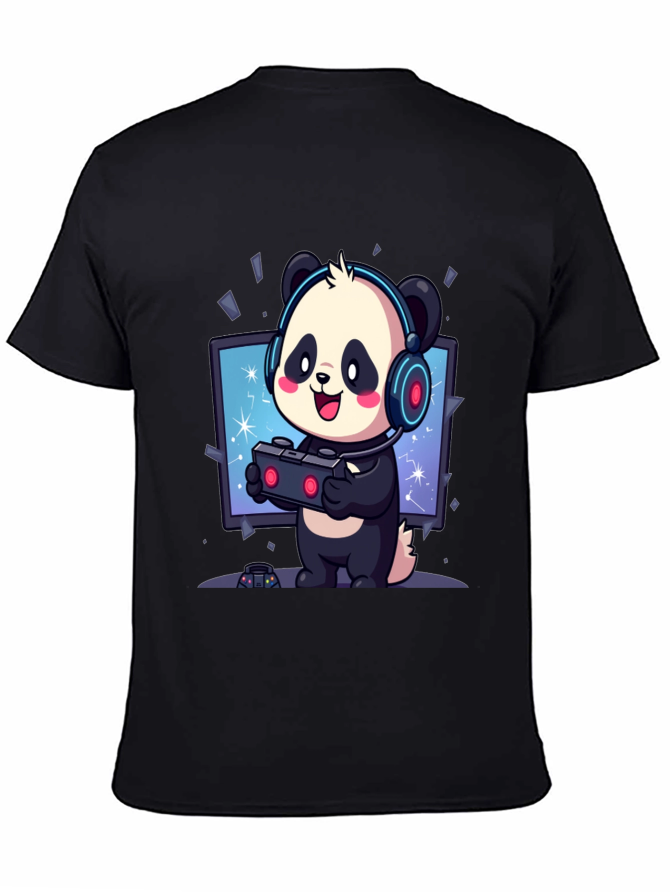 Gamer Panda T-Shirt - Cute Gaming Tee