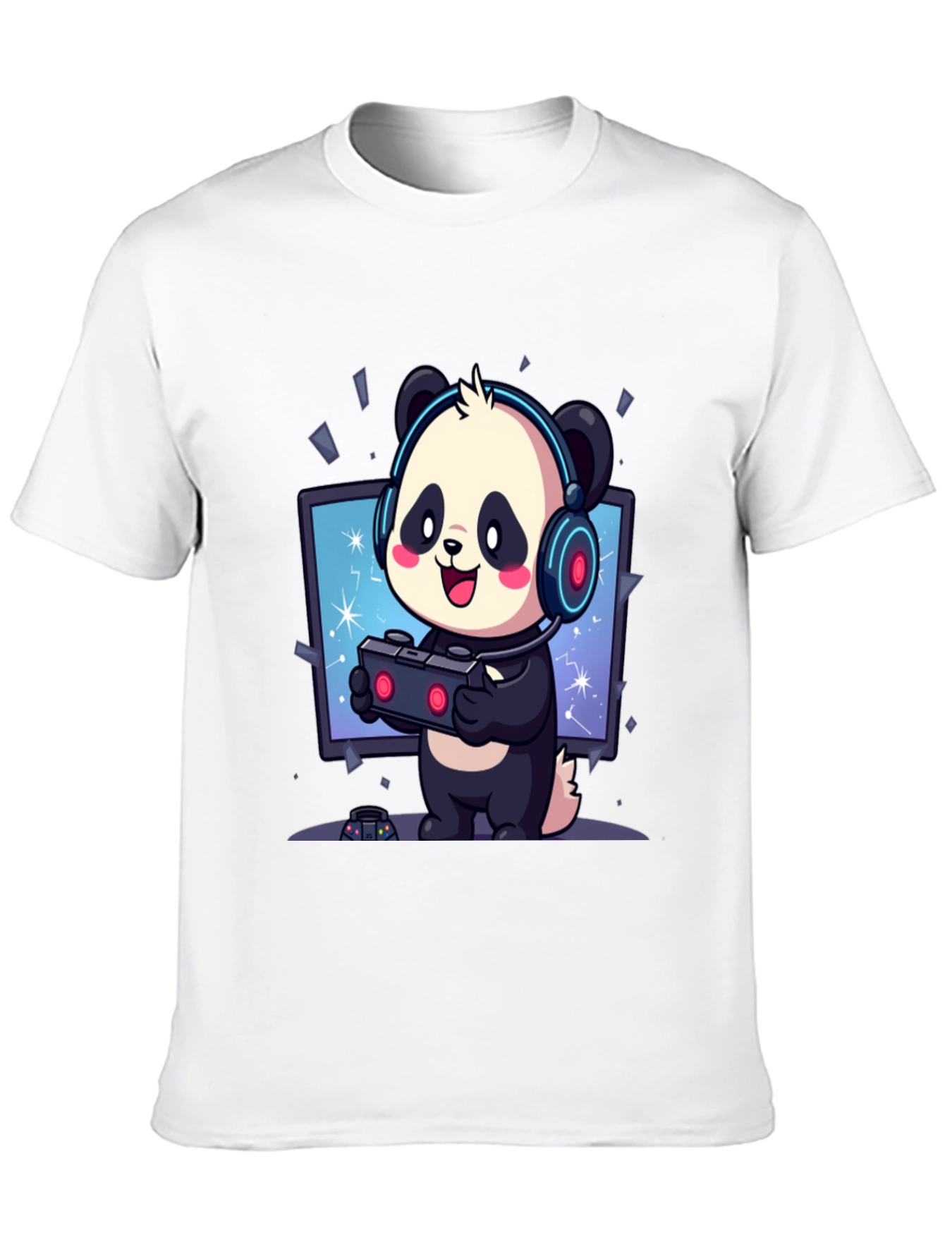 Gamer Panda T-Shirt - Cute Gaming Tee