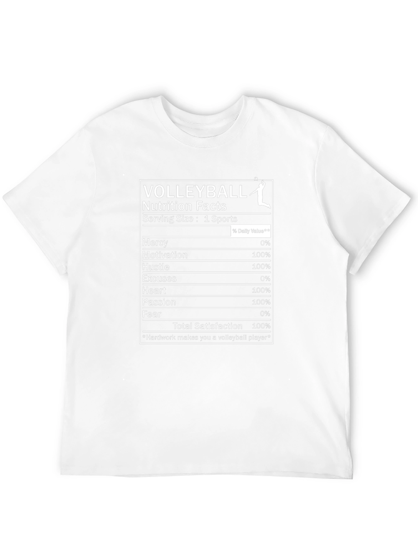 Volleyball Nutrition Facts T-Shirt
