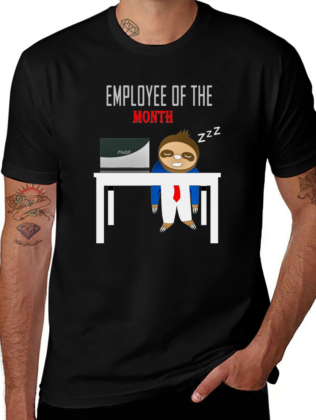 Employee of the Month Sloth Graphic T-Shirt