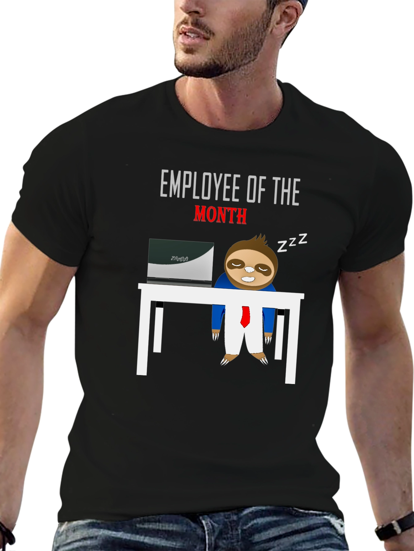 Employee of the Month Sloth Graphic T-Shirt