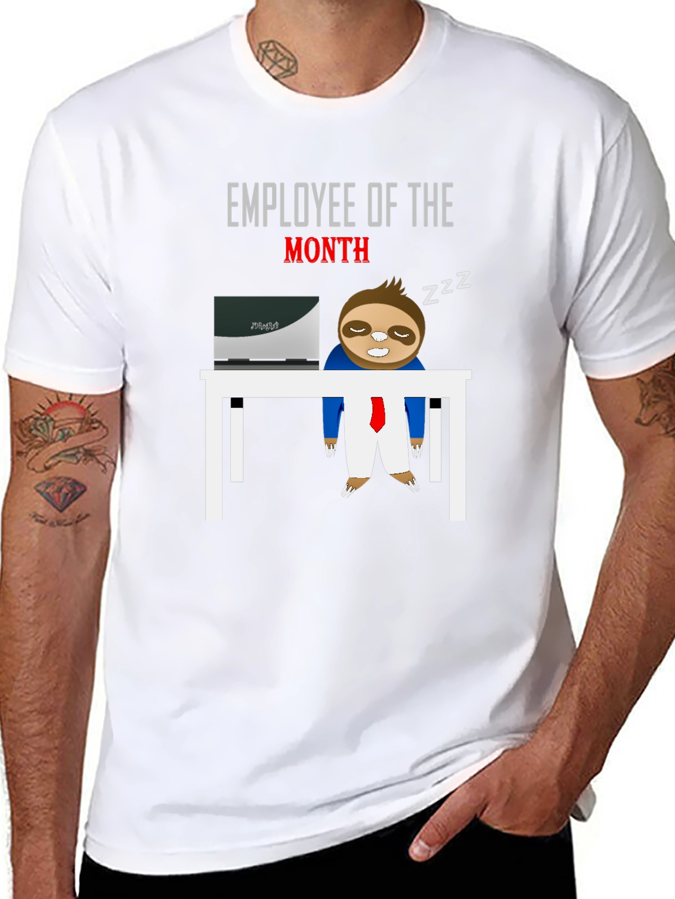 Employee of the Month Sloth Graphic T-Shirt