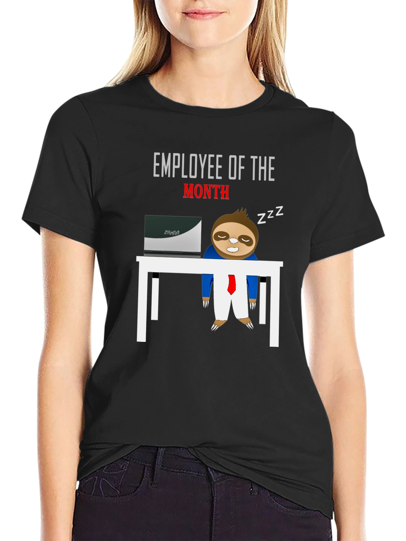 Employee of the Month Sloth Graphic T-Shirt