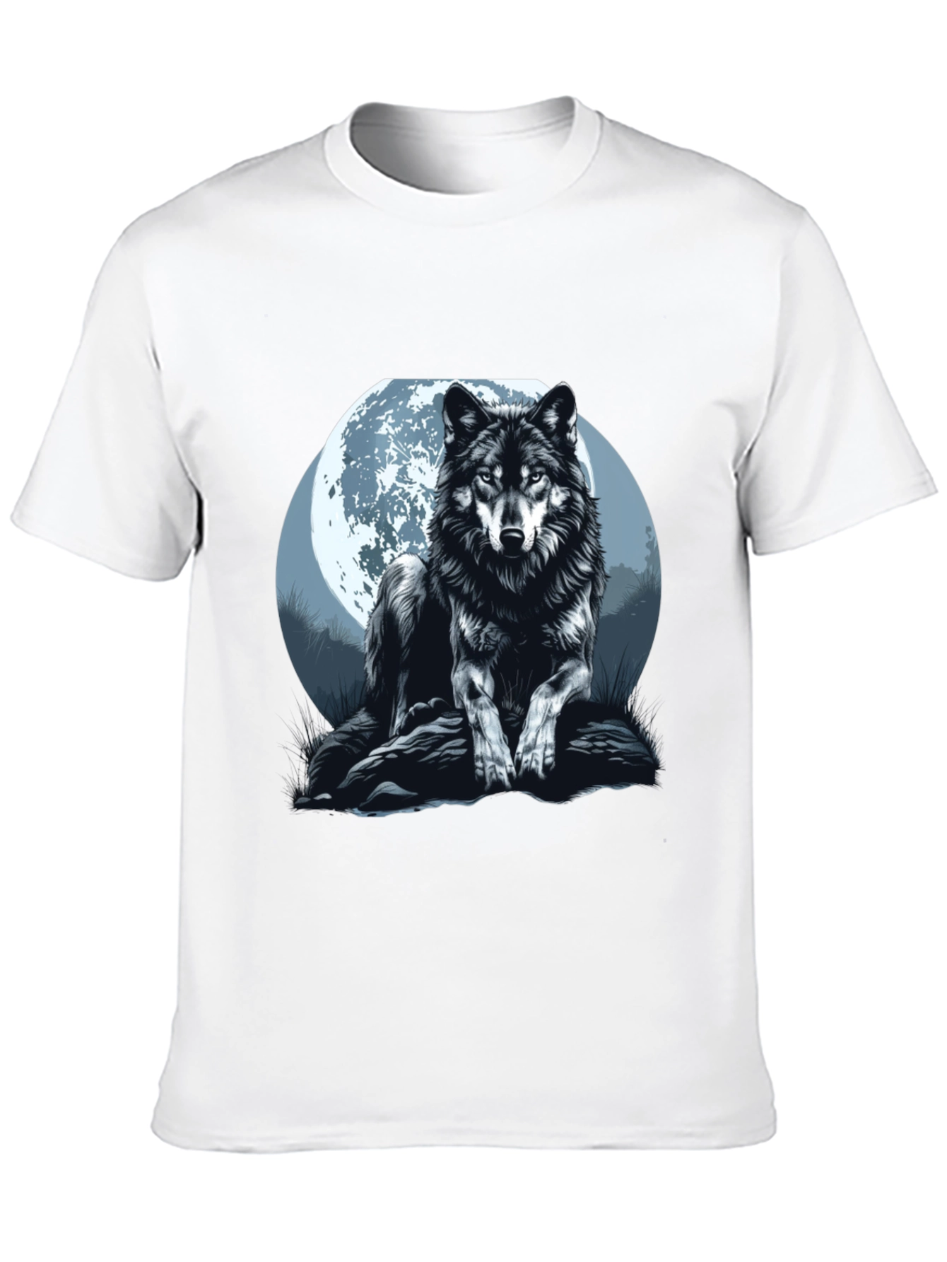 Wolf Moon Graphic Tee - Mens Black T-Shirt
