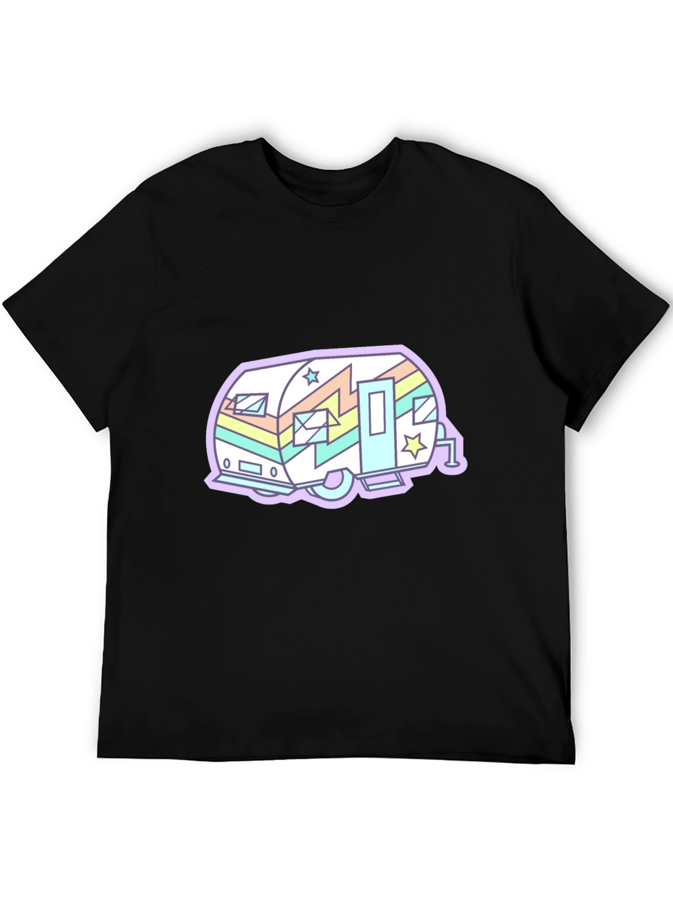 Retro Camper Graphic T-Shirt - Cool Black Tee
