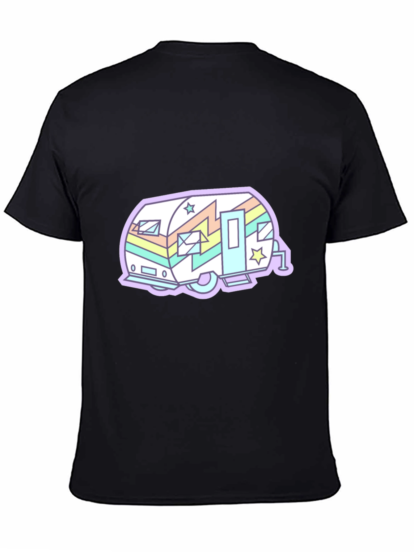 Retro Camper Graphic T-Shirt - Cool Black Tee