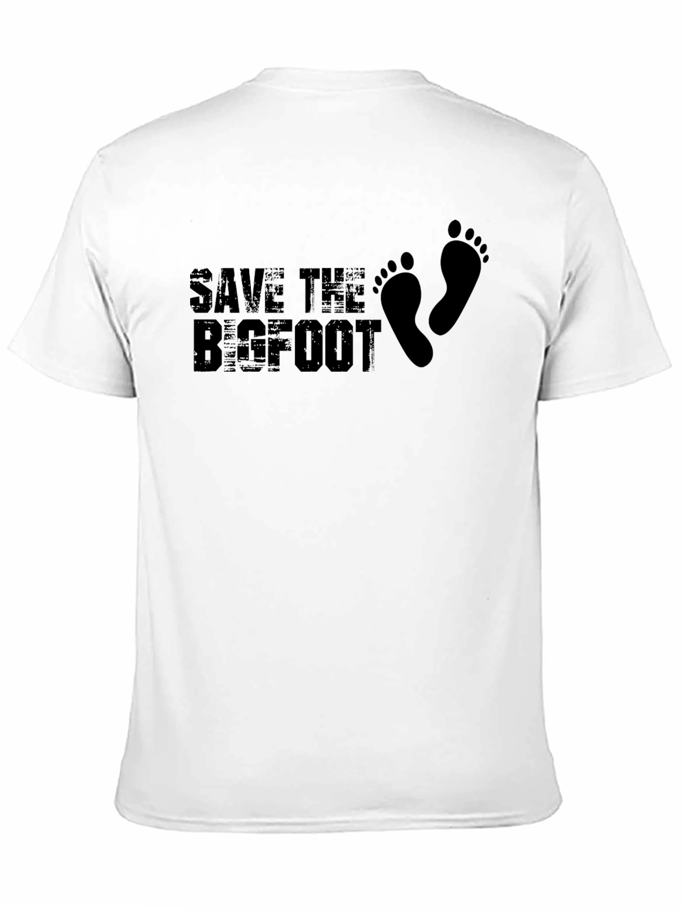 Save The Bigfoot Graphic Tee - Black Cotton T-Shirt