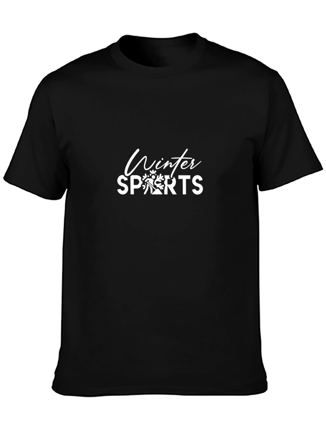 Winter Sports Black T-Shirt