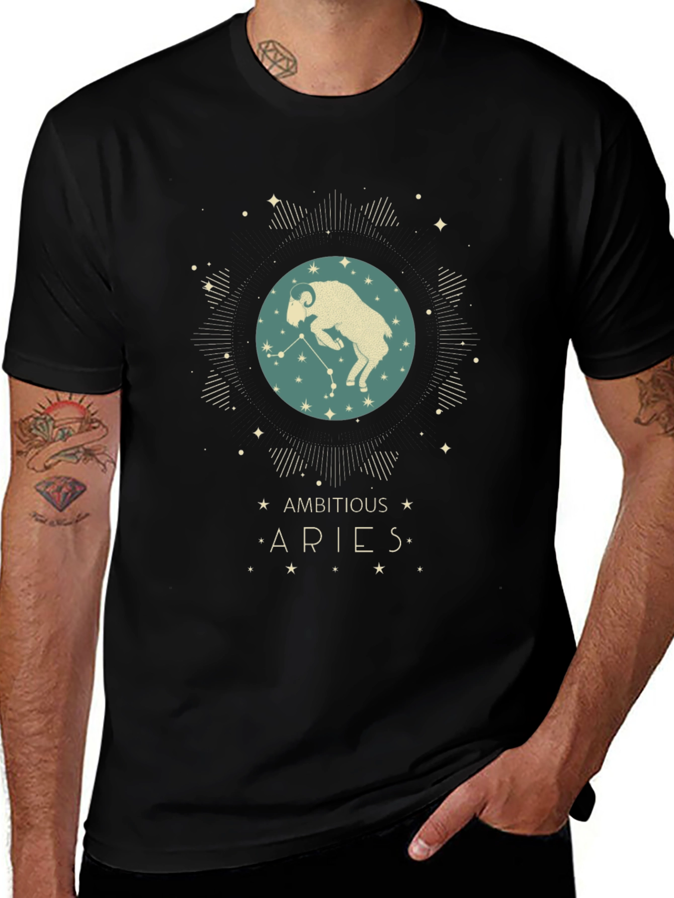 Aries Zodiac T-Shirt - Ambitious Star Sign Tee