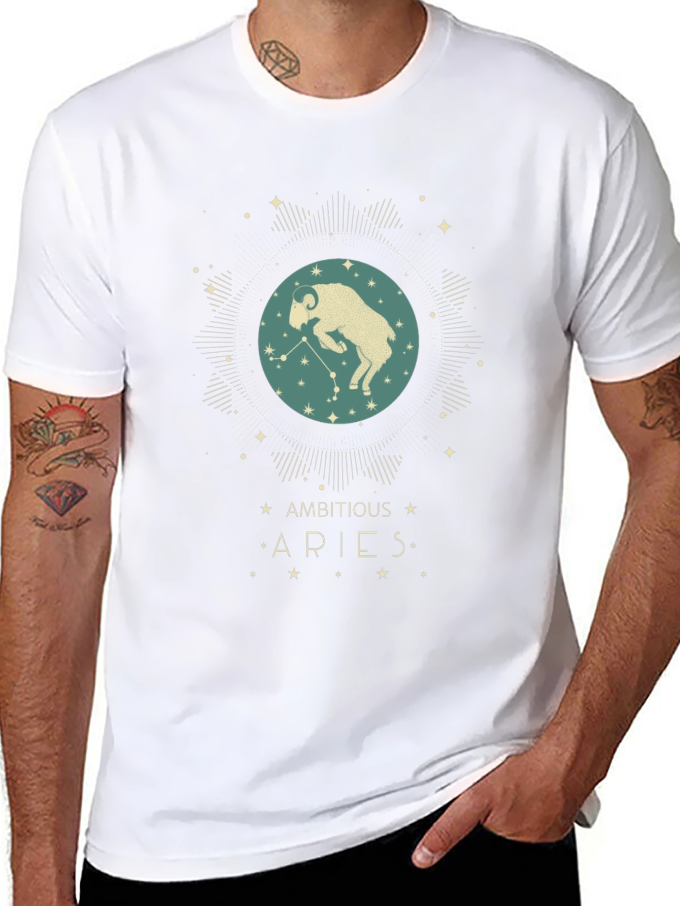 Aries Zodiac T-Shirt - Ambitious Star Sign Tee
