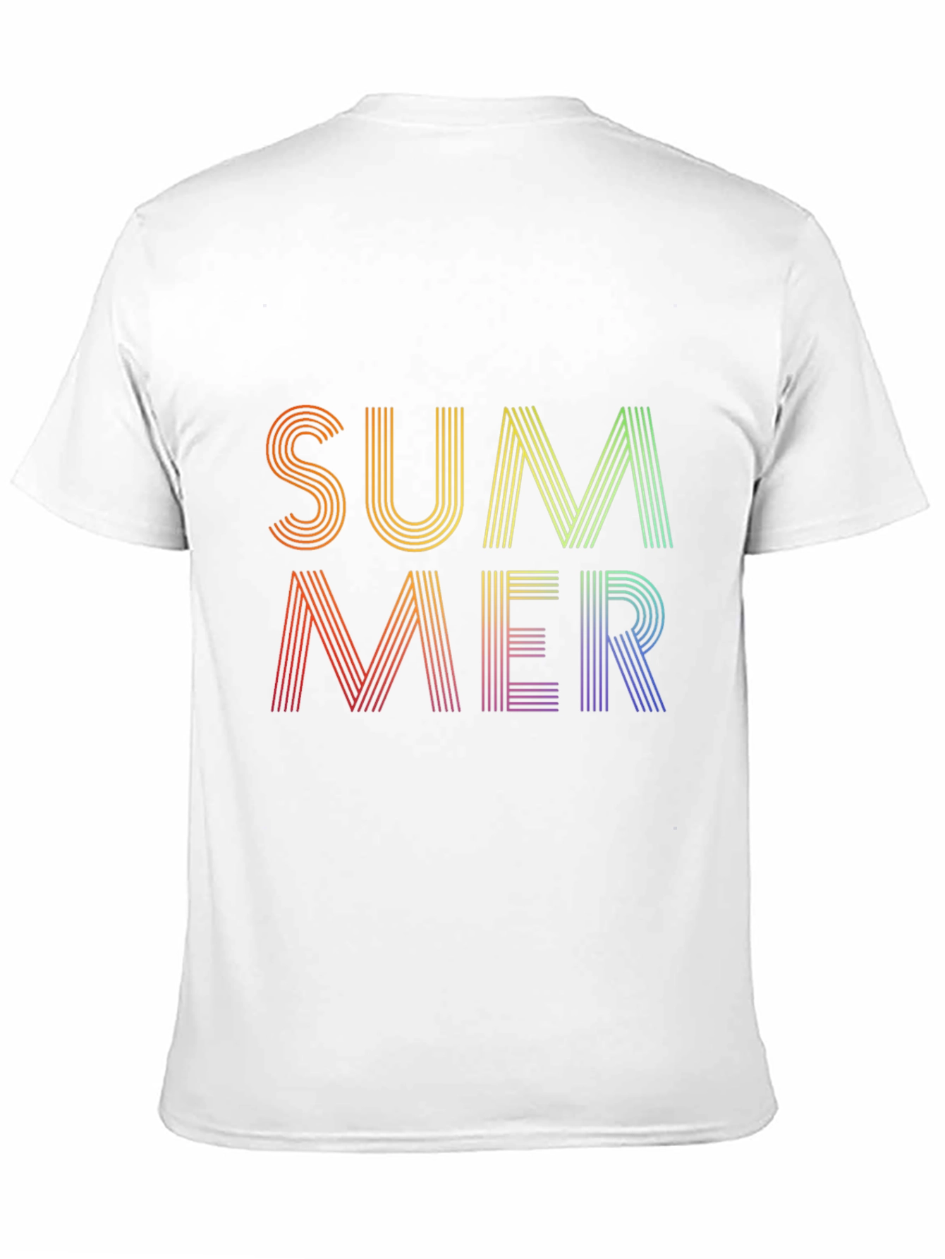 Summer Rainbow Graphic Tee - Black Cotton Blend
