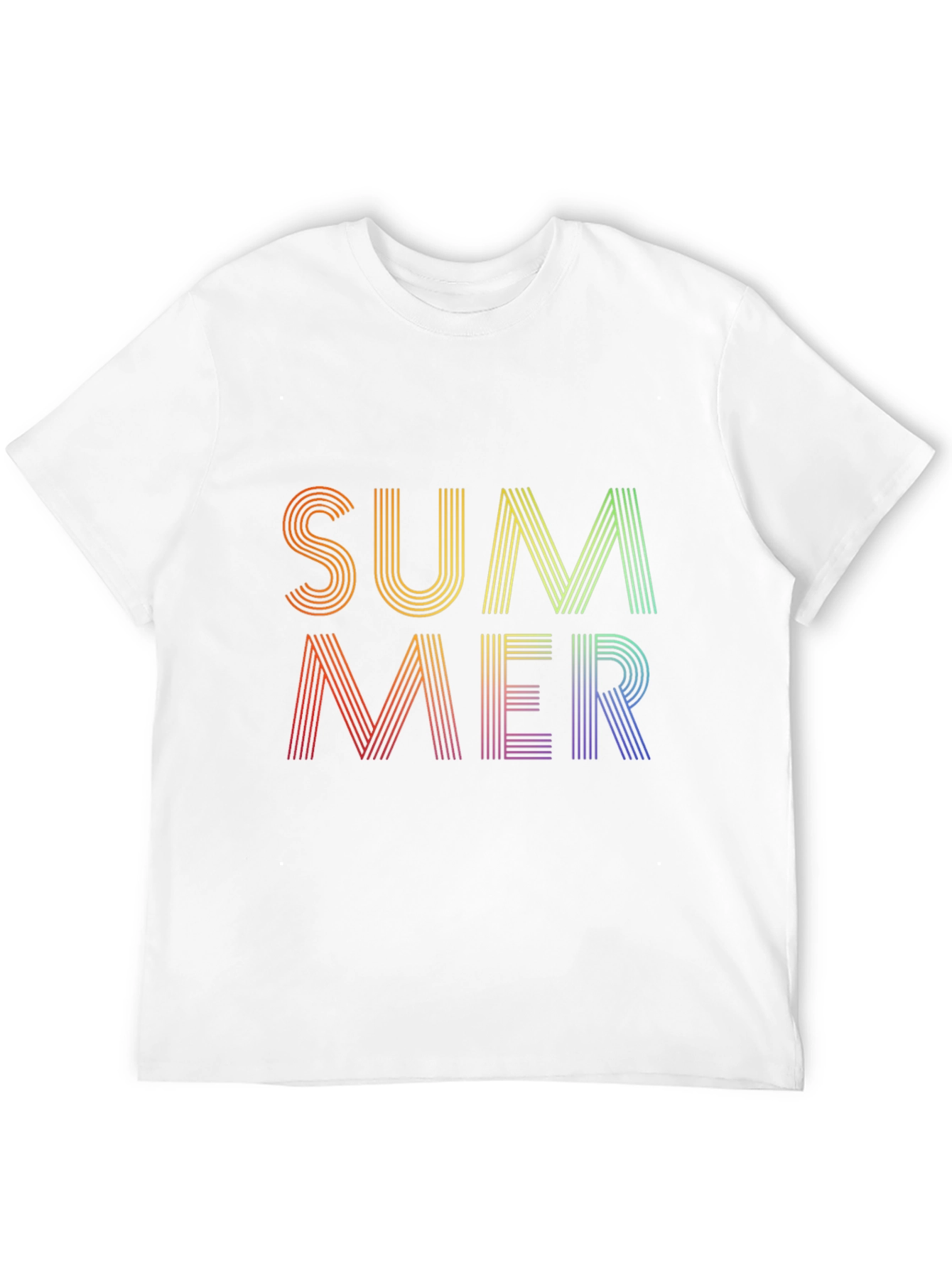 Summer Rainbow Graphic Tee - Black Cotton Blend