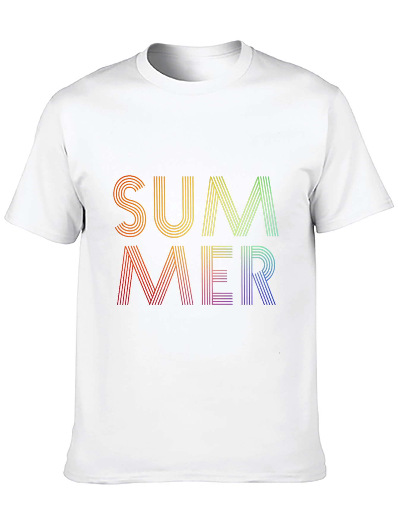 Summer Rainbow Graphic Tee - Black Cotton Blend