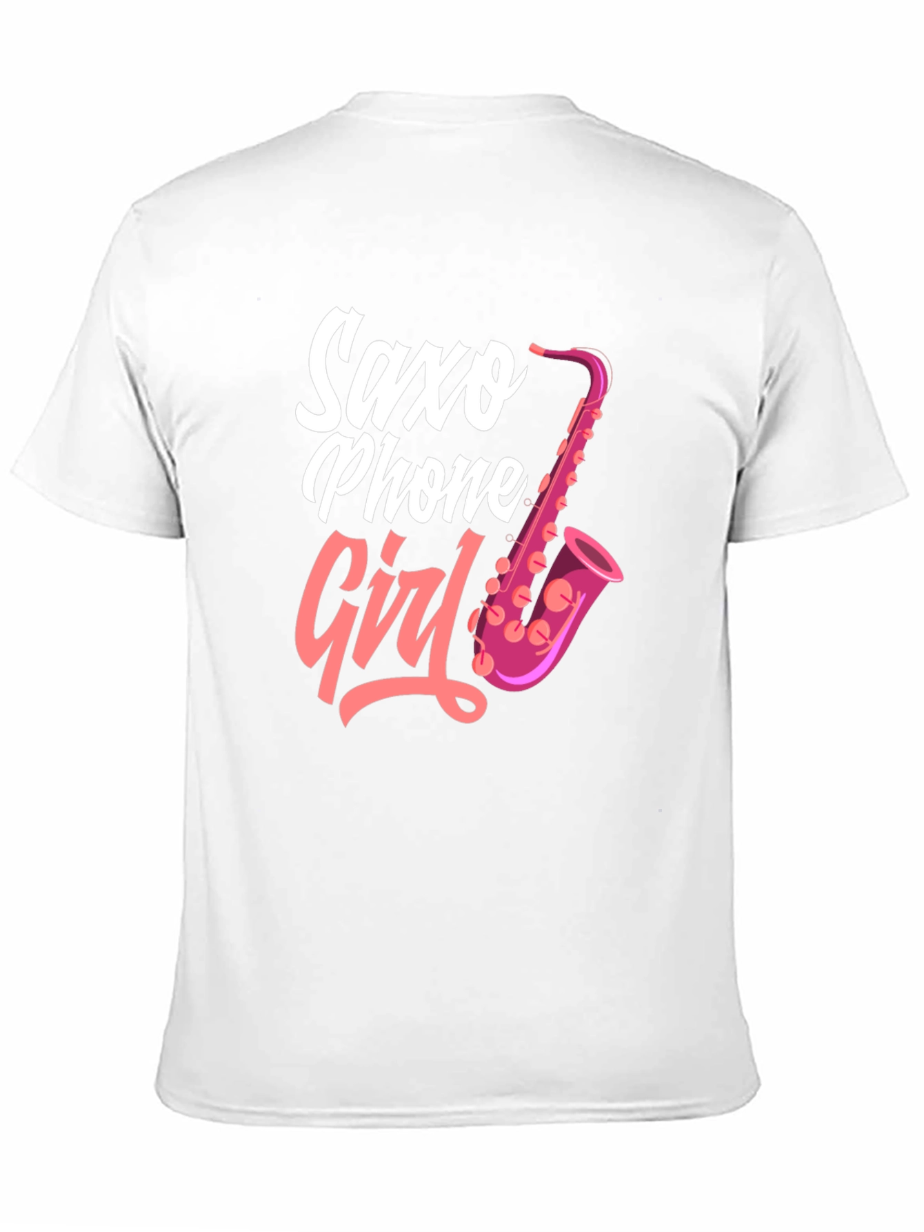 Saxo Phone Girl Black T-Shirt