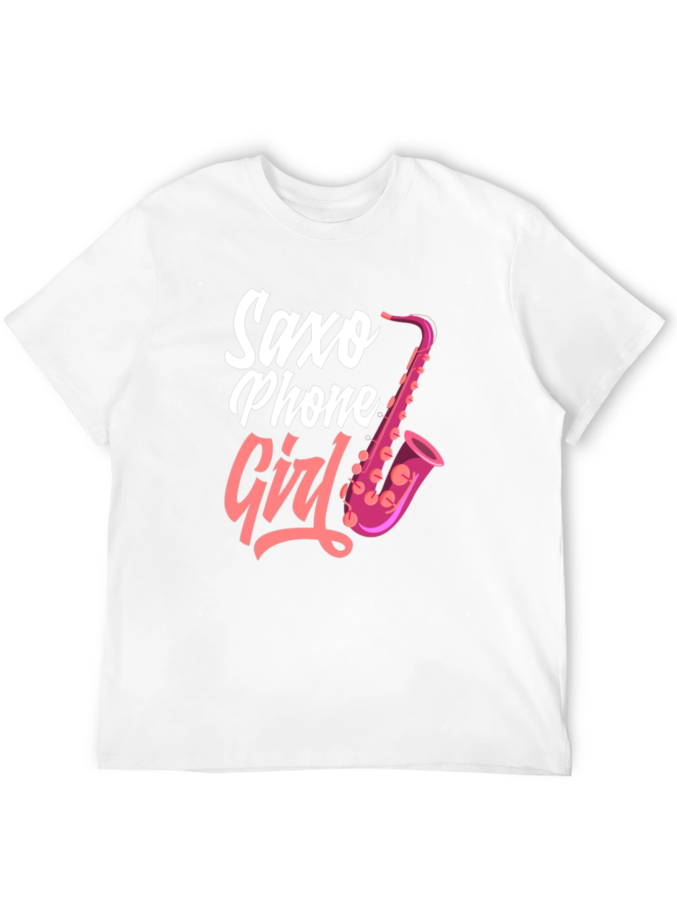 Saxo Phone Girl Black T-Shirt