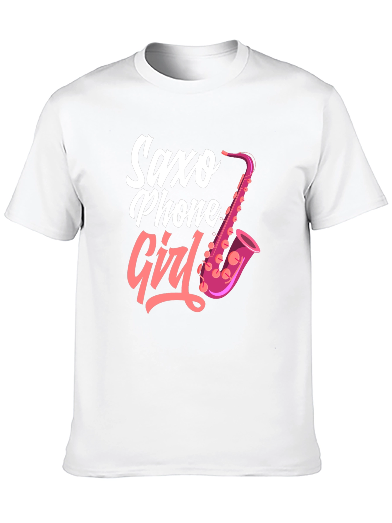 Saxo Phone Girl Black T-Shirt