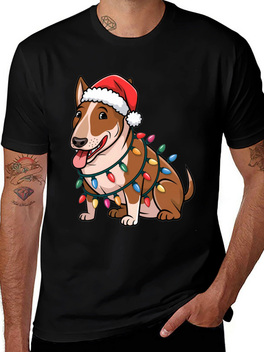 Festive Bull Terrier Holiday T-Shirt
