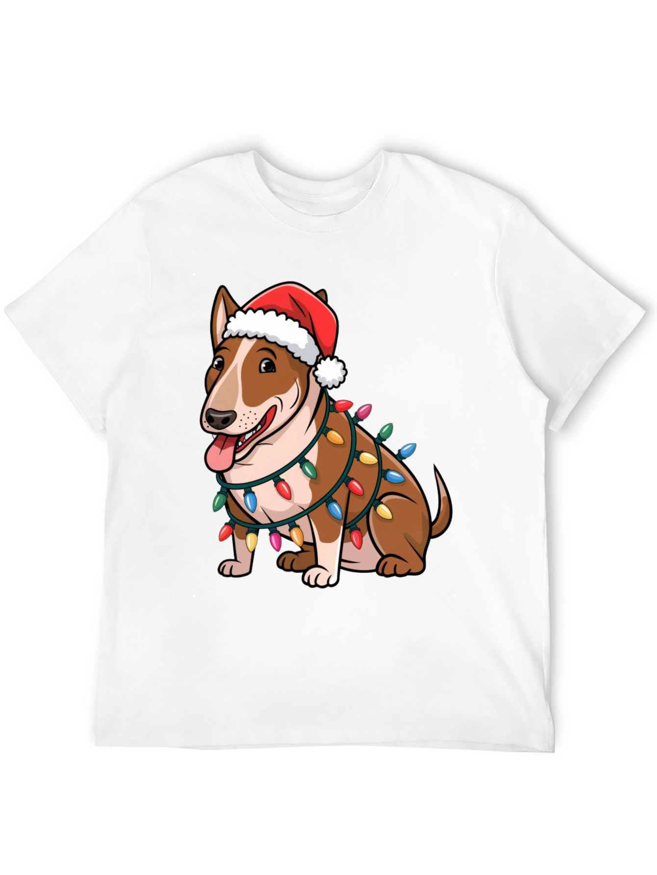 Festive Bull Terrier Holiday T-Shirt