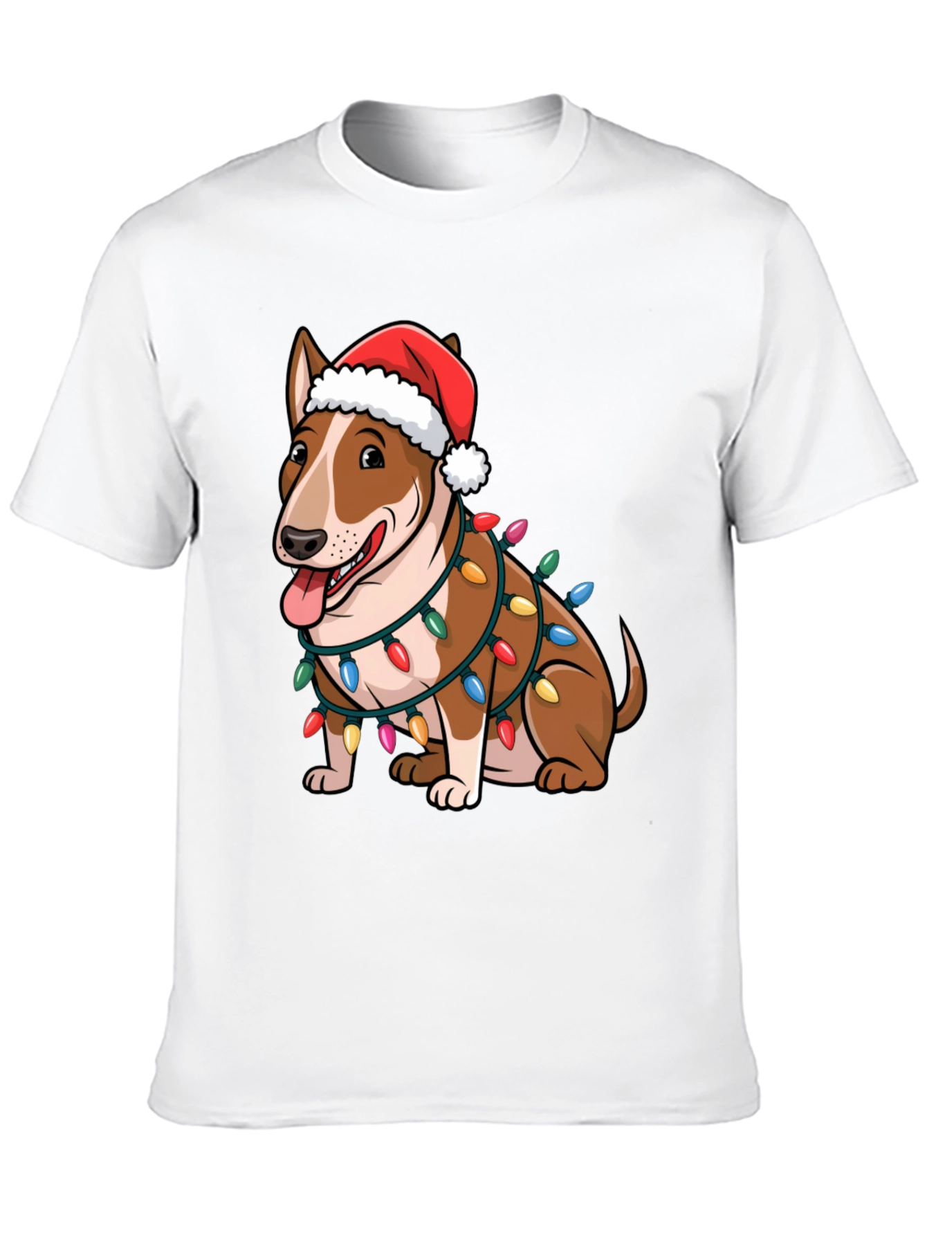 Festive Bull Terrier Holiday T-Shirt