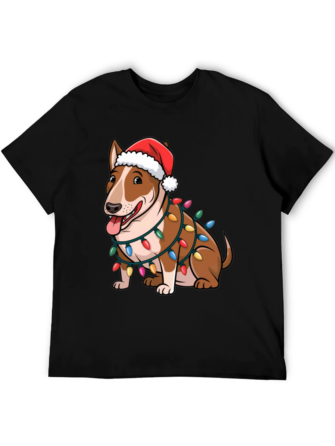 Festive Bull Terrier Holiday T-Shirt