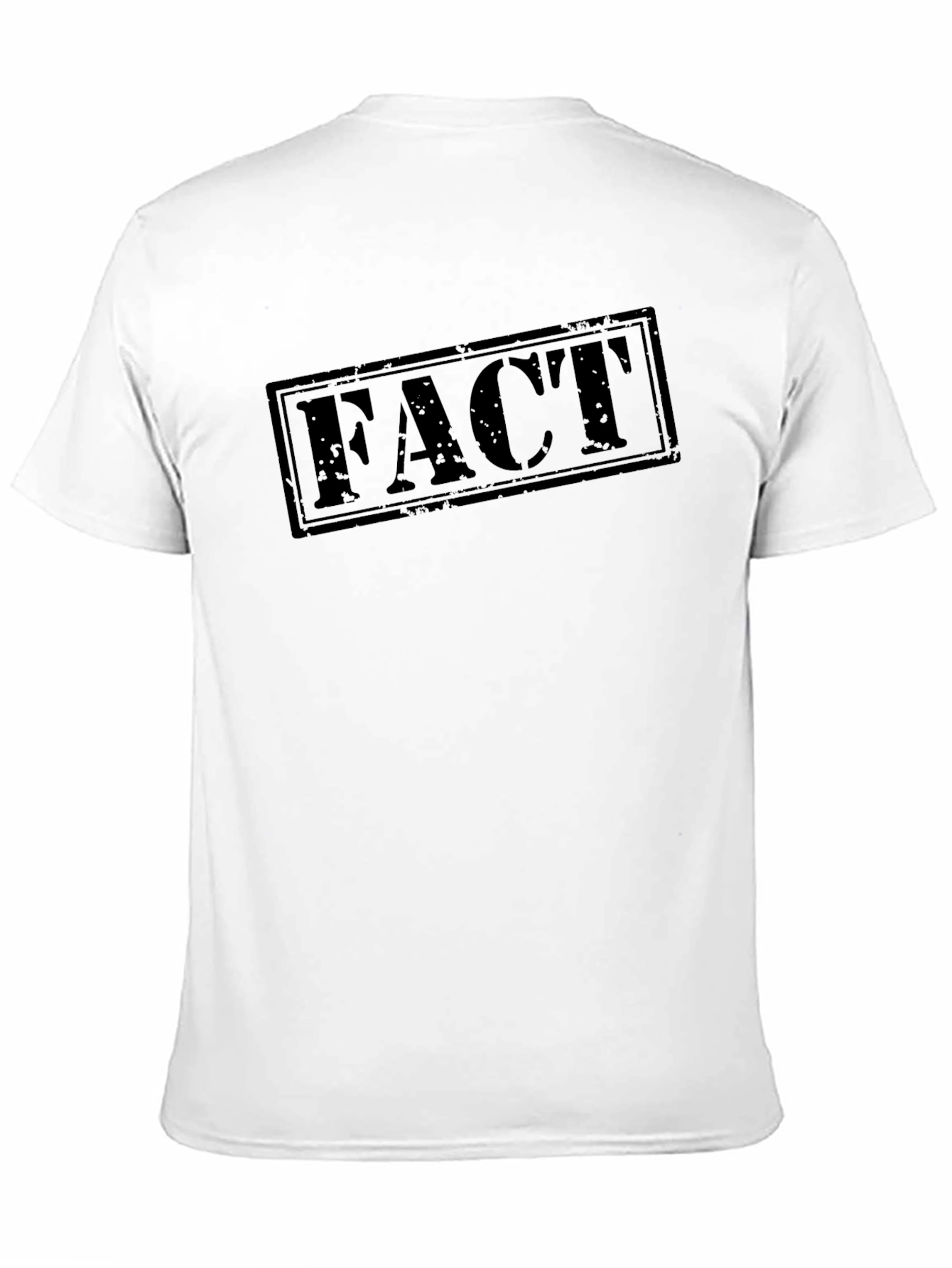 Mens Black FACT Graphic Print T-Shirt
