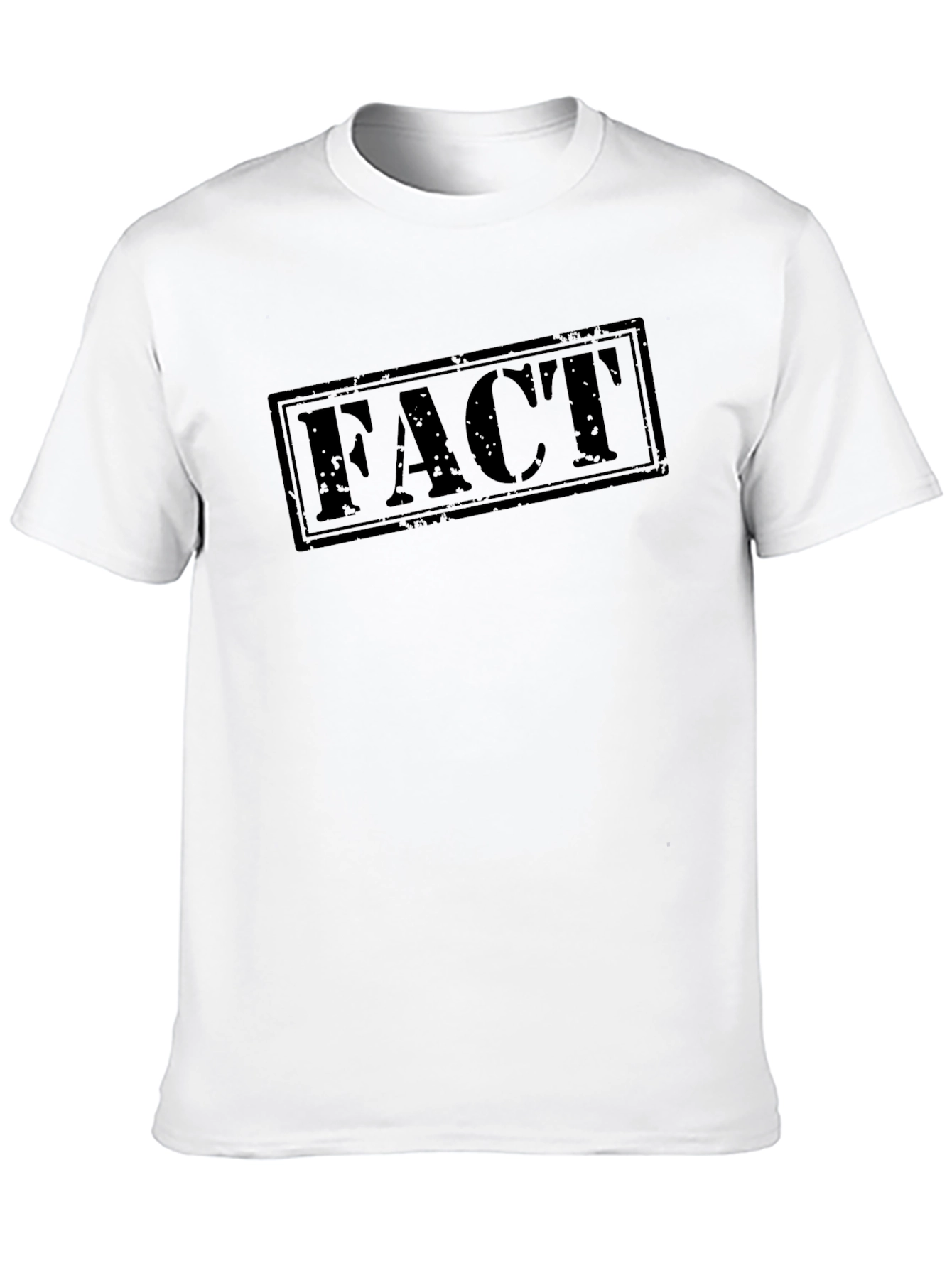 Mens Black FACT Graphic Print T-Shirt
