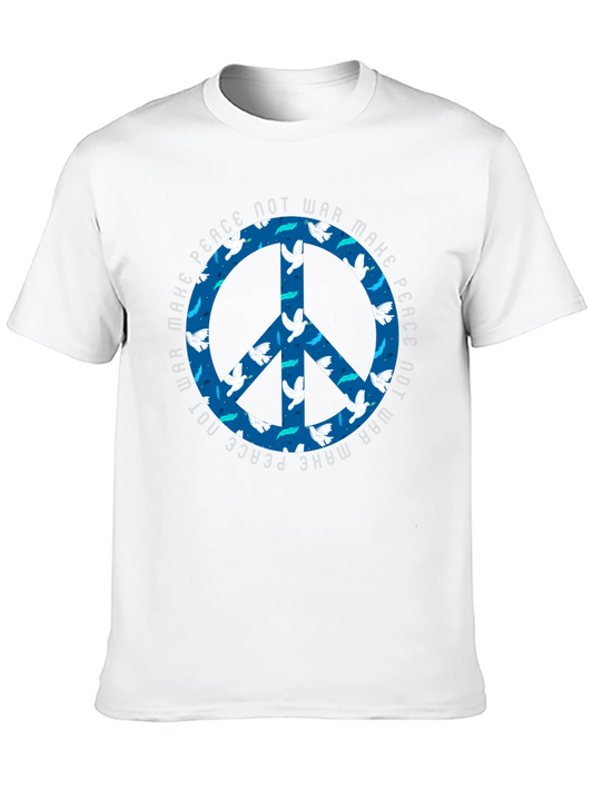 Make Peace Not War Dove Peace Sign T-Shirt