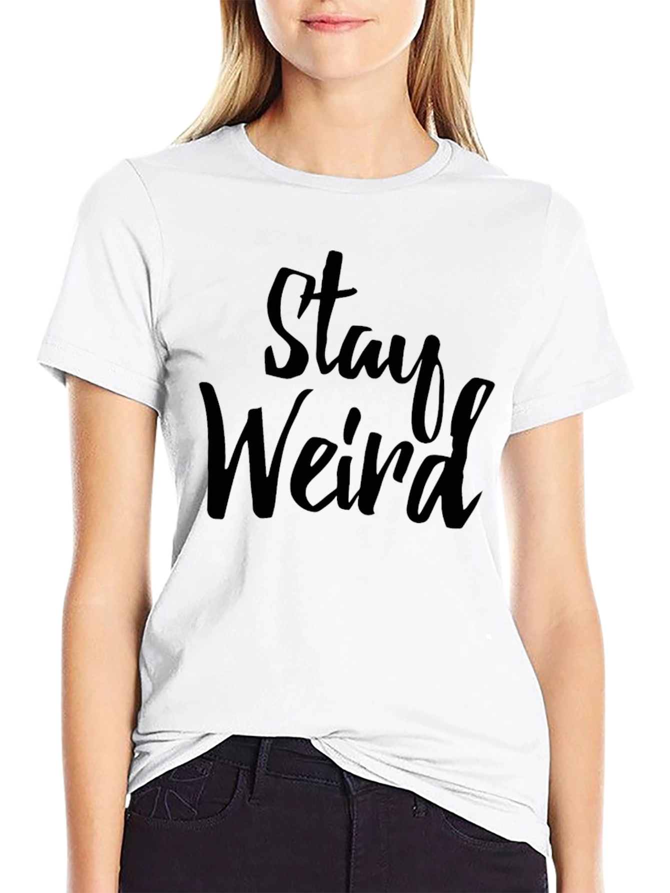 Stay Weird Graphic Tee - Mens Black T-Shirt