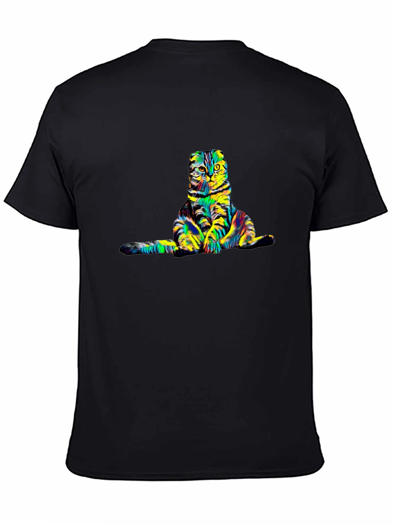 Colorful Cat Graphic Tee