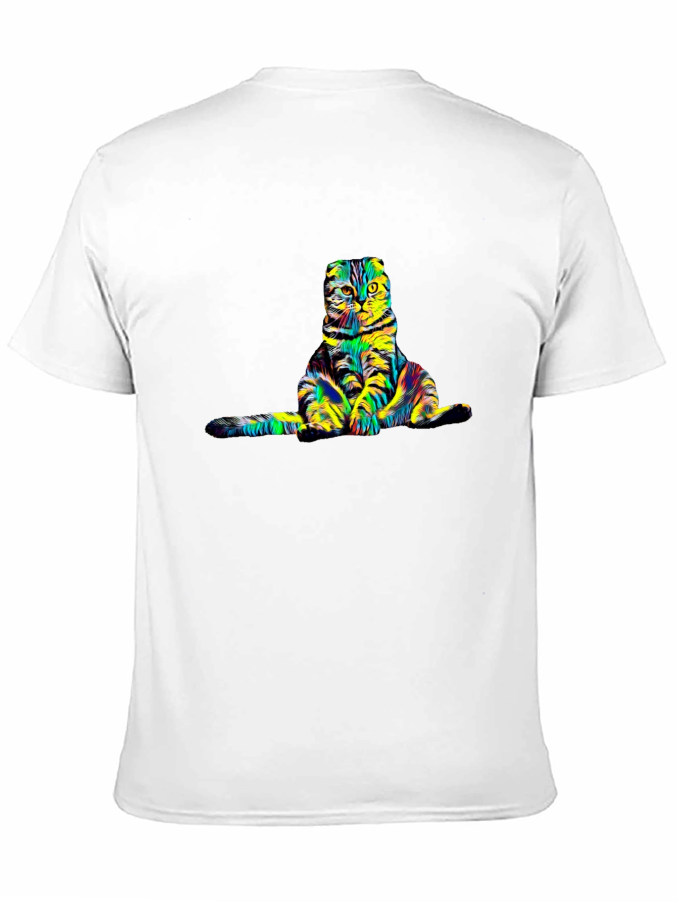 Colorful Cat Graphic Tee