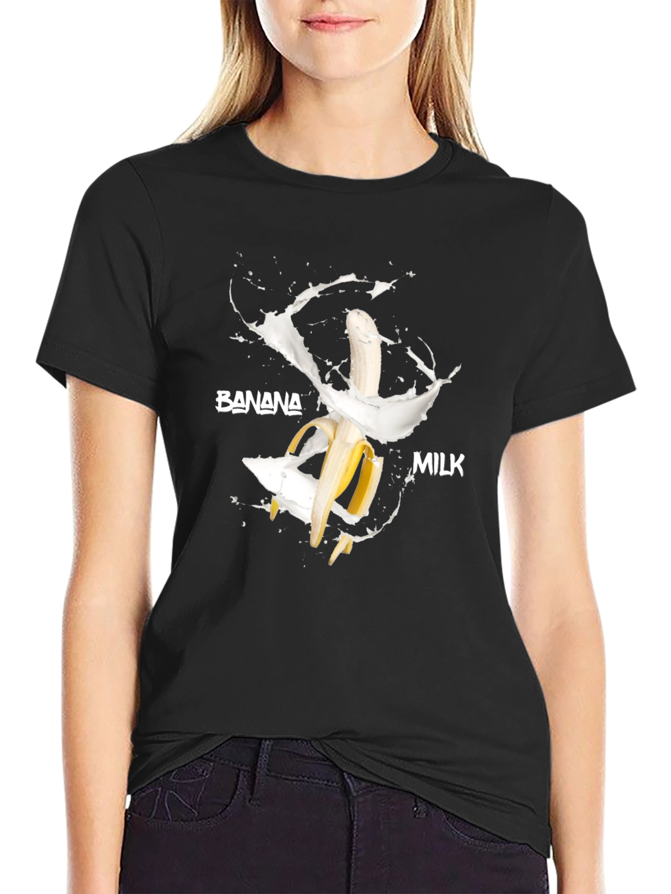 Banana Milk T-Shirt - Funny Food Graphic Tee